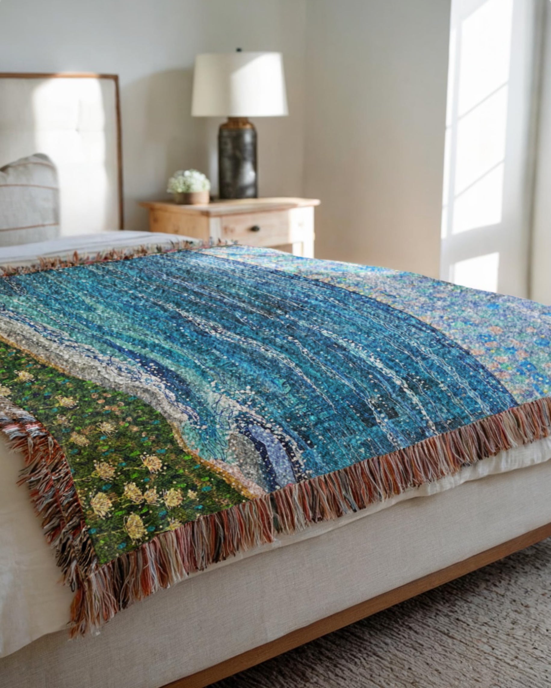 Coastal Breeze Woven Blanket Tapestry