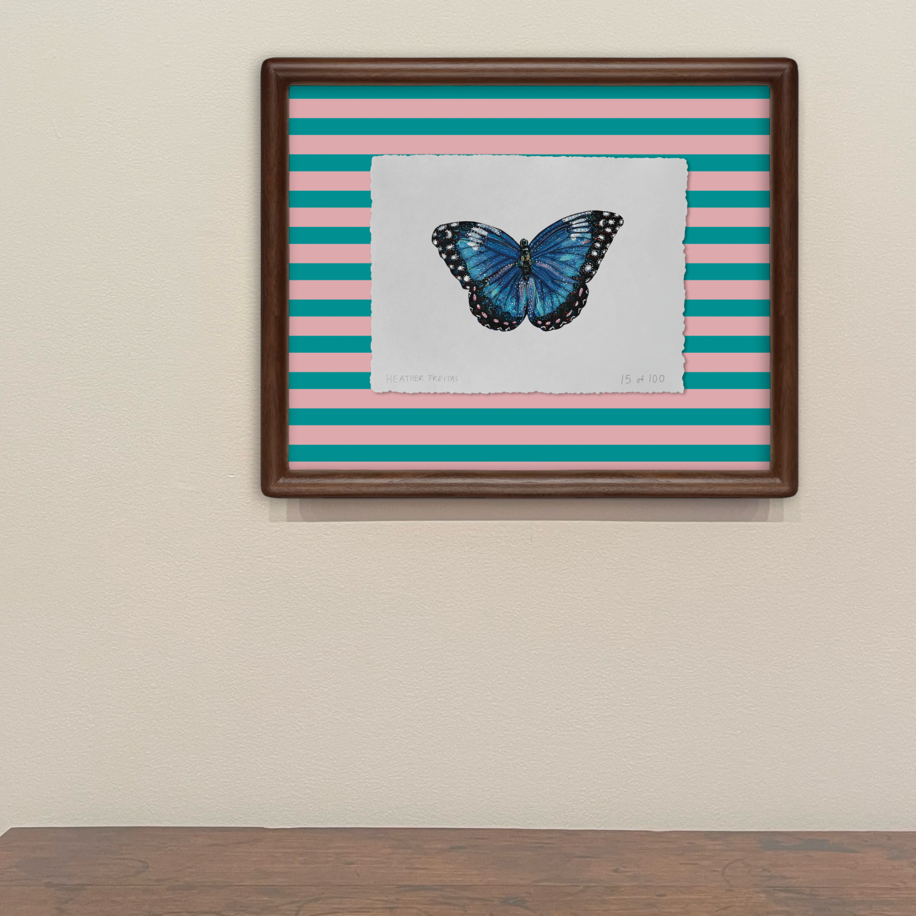 Blue Butterfly Limited Edition Framed Print