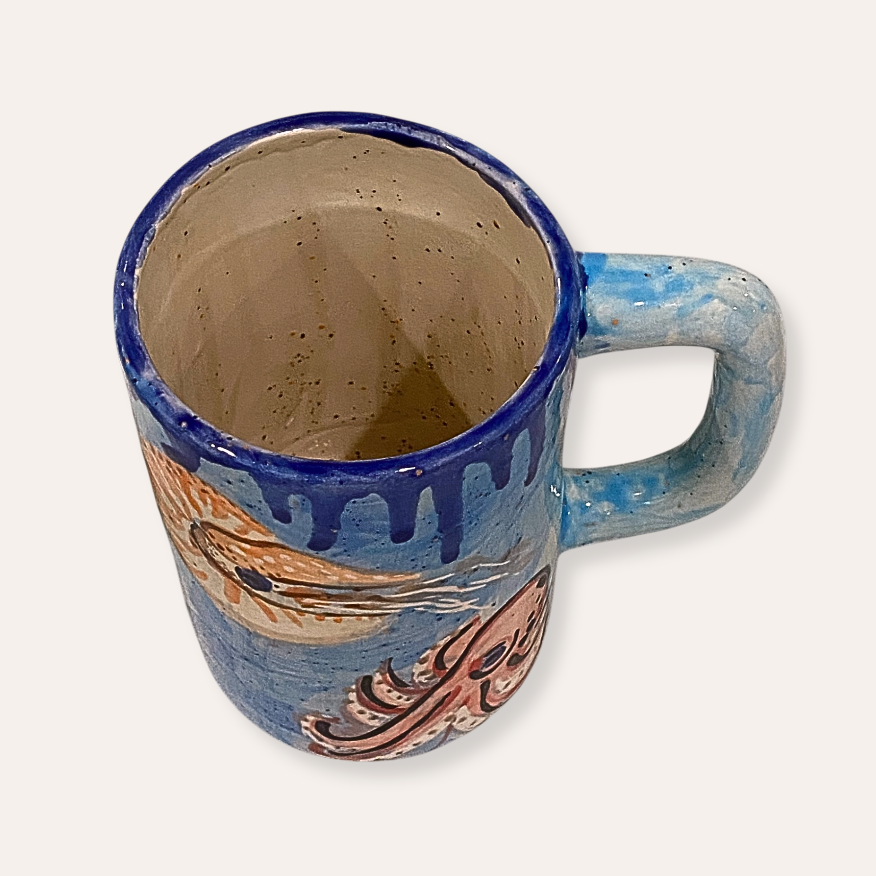 Deep Sea Hand Painted 16oz Ceramic Coffee Mug