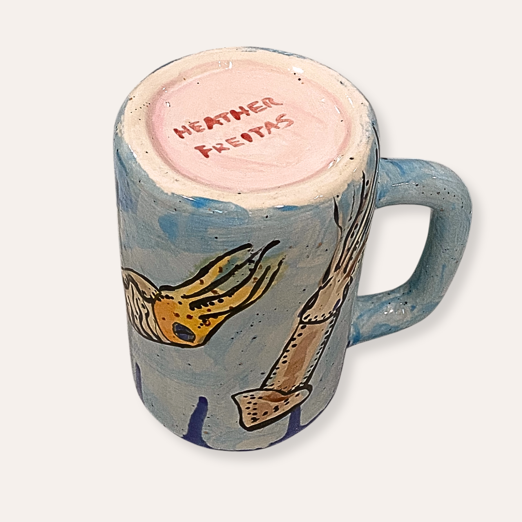 Deep Sea Hand Painted 16oz Ceramic Coffee Mug