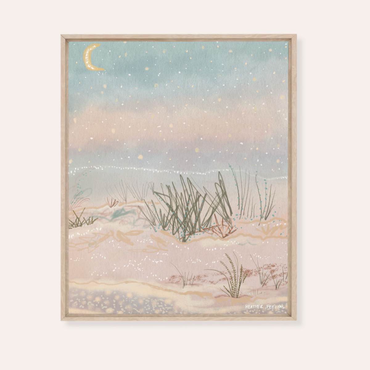 Salt Framed Fine Art Canvas Print