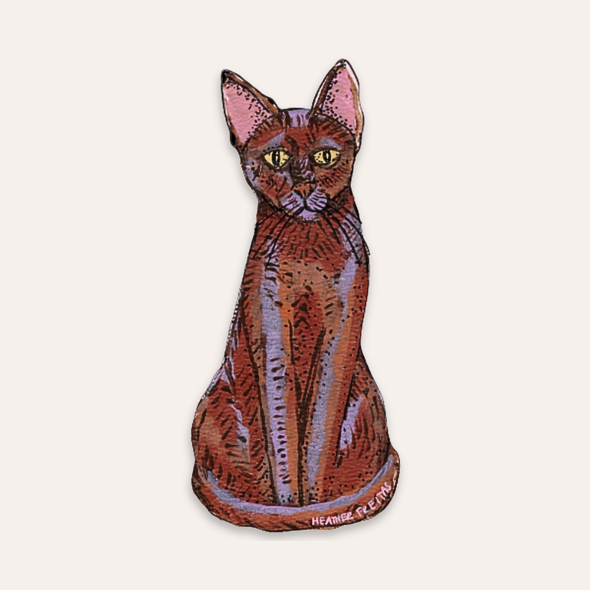 Havana Brown Cat Sticker