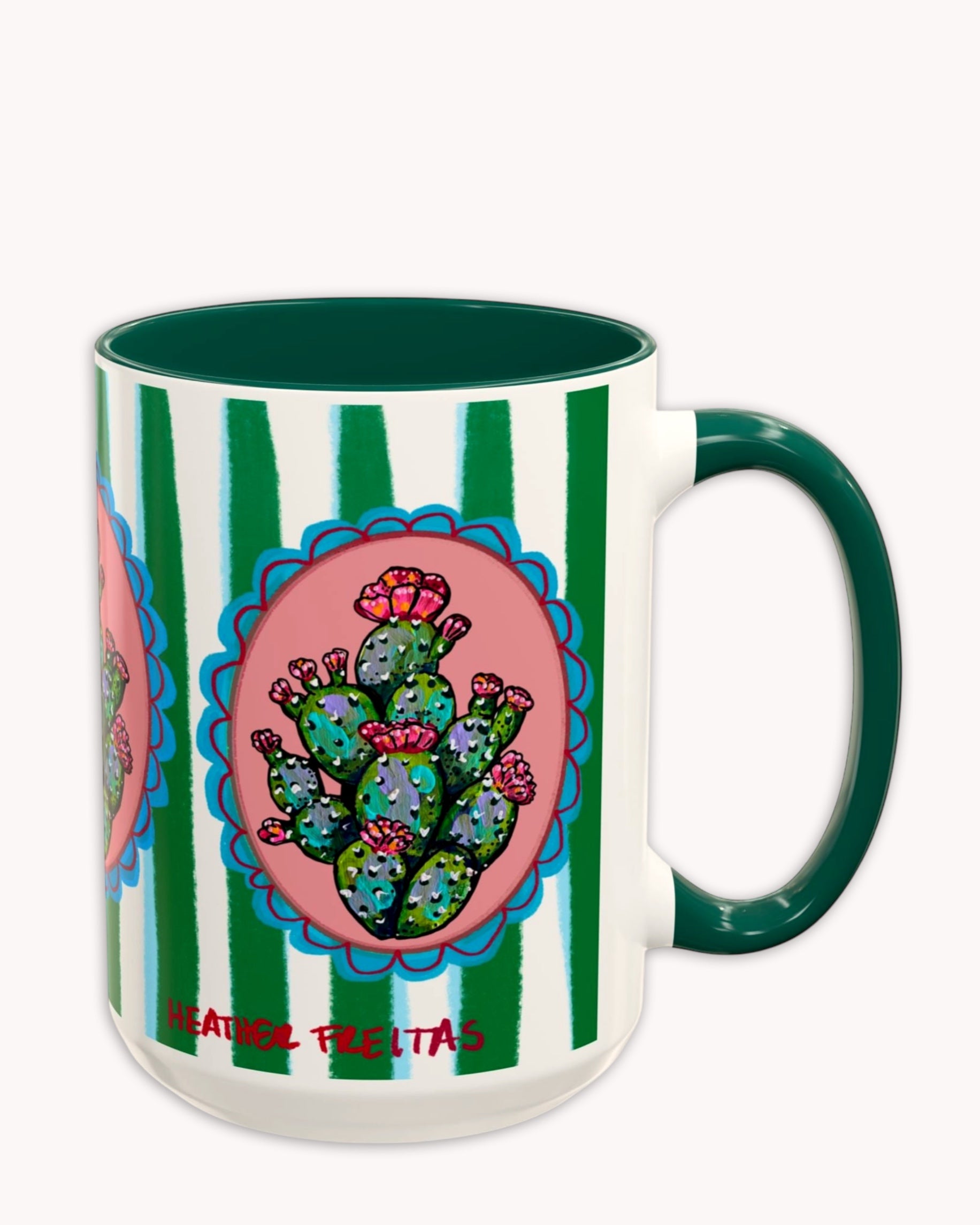 Prickly Pear Cactus Coffee Mug 15oz