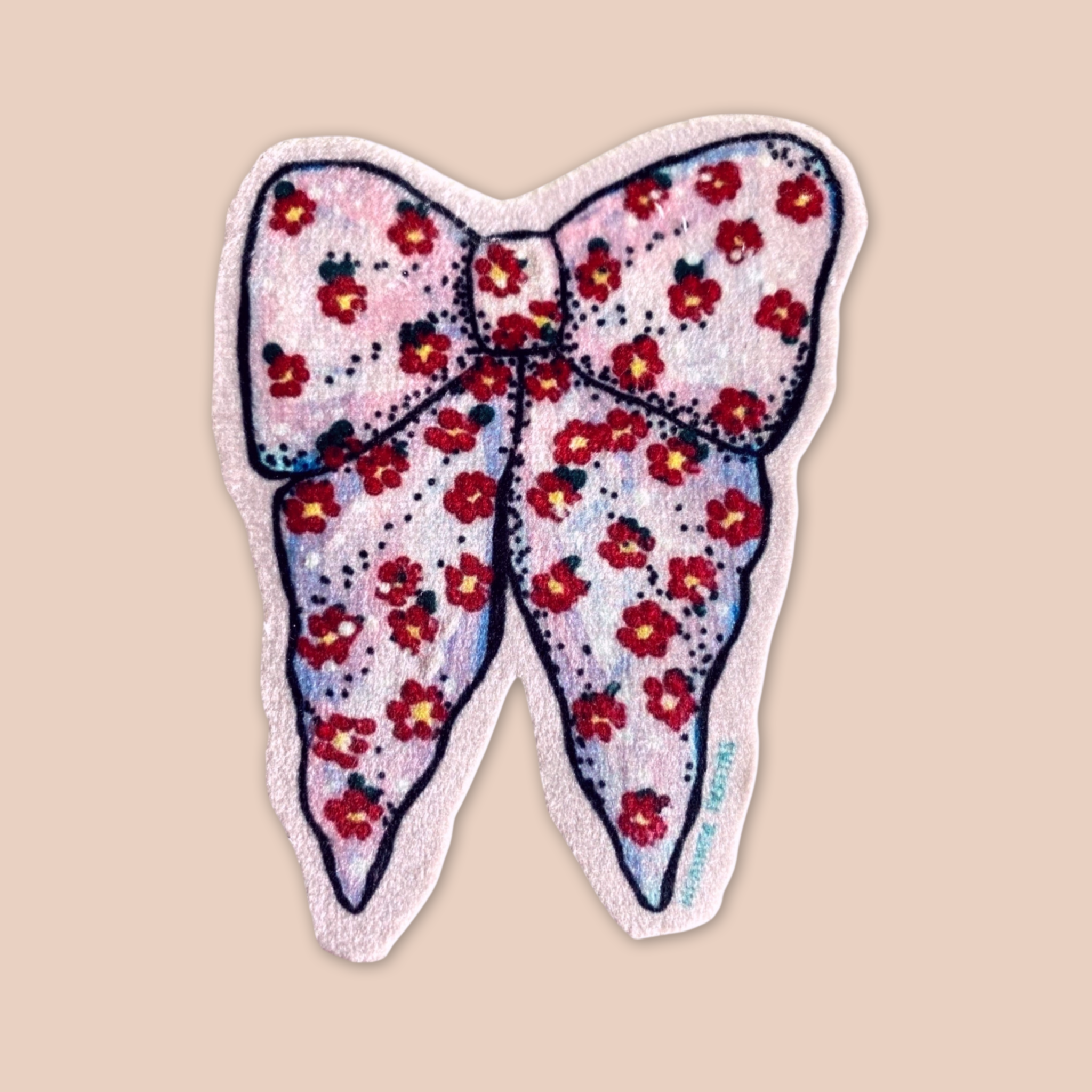 Pink Ribbon - Sew On Velveteen Patch