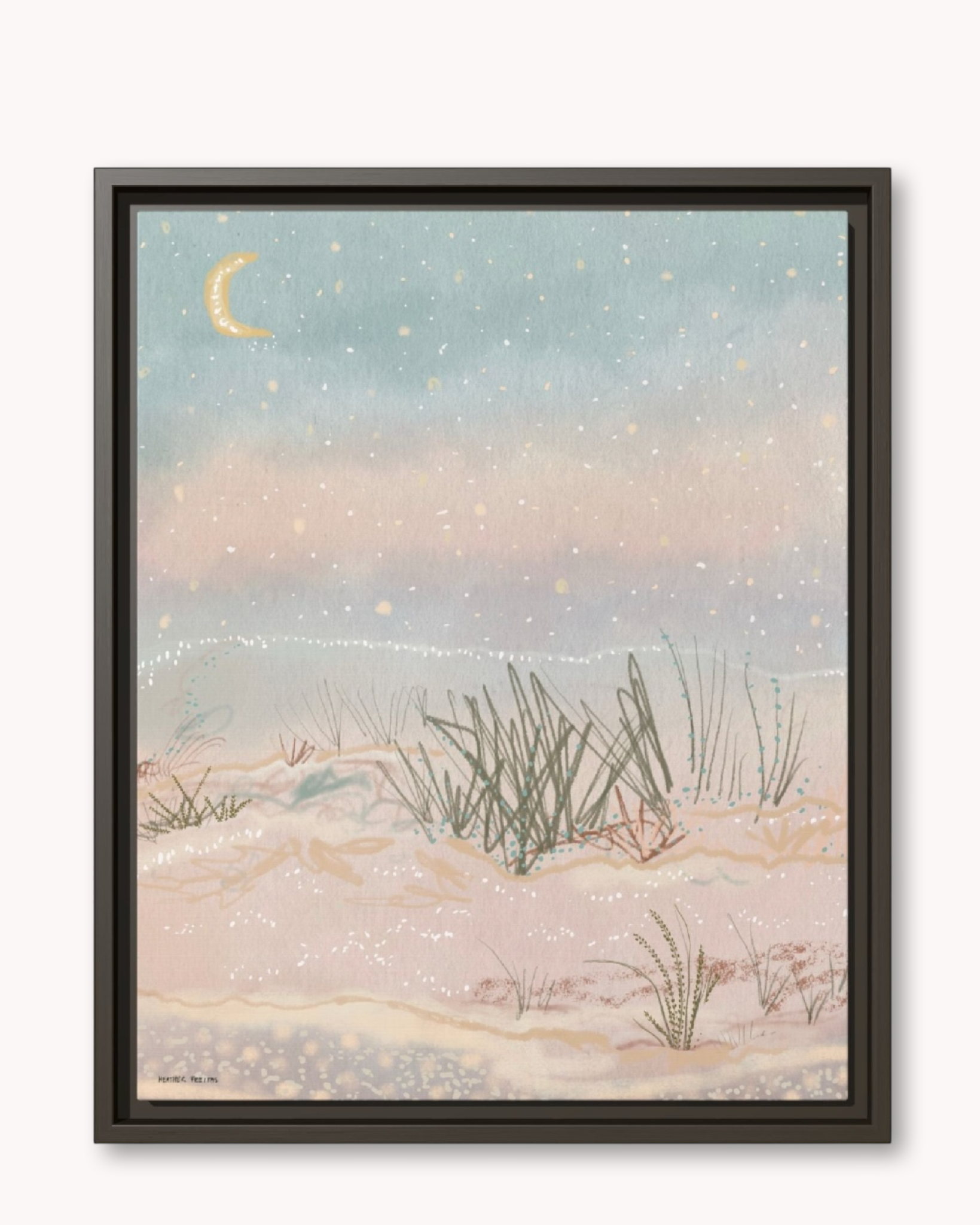 Salt Framed Canvas Print