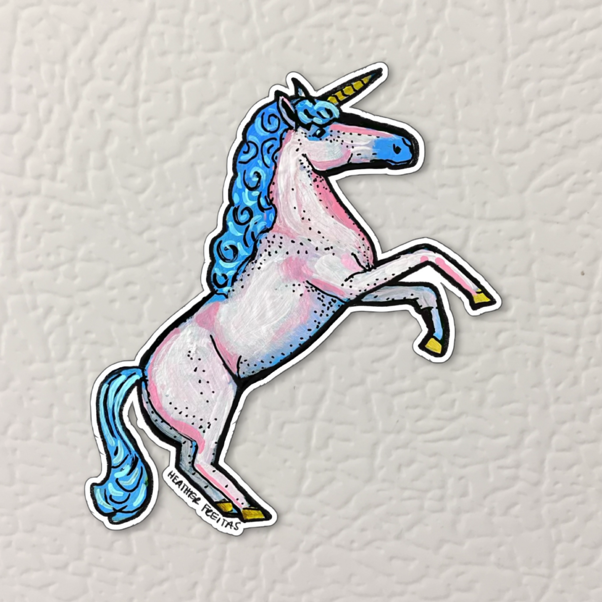 Pink Unicorn Magnet ( Die-Cut )