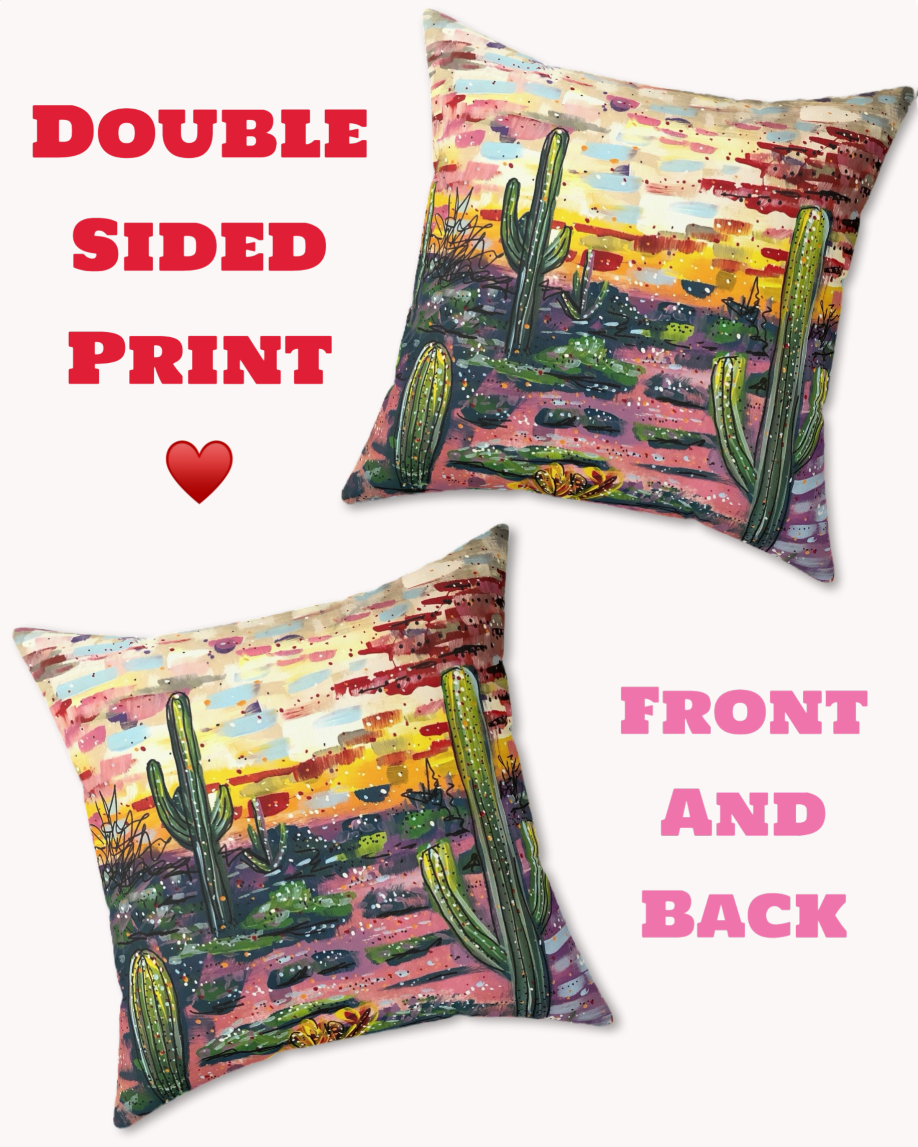 Arizona Sunset Decorative Faux Suede Throw Pillow