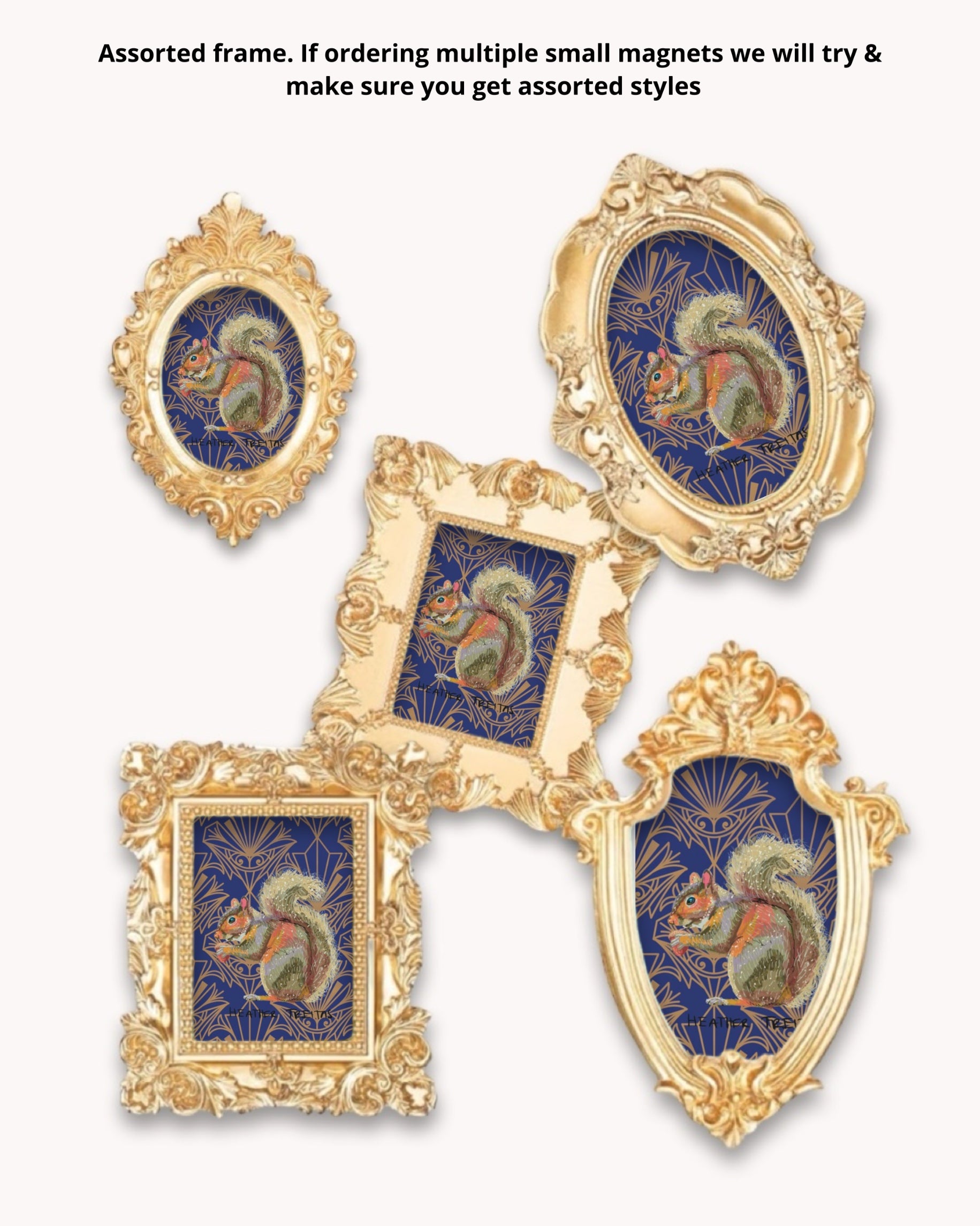 Squirrel Framed Magnet ( Small )