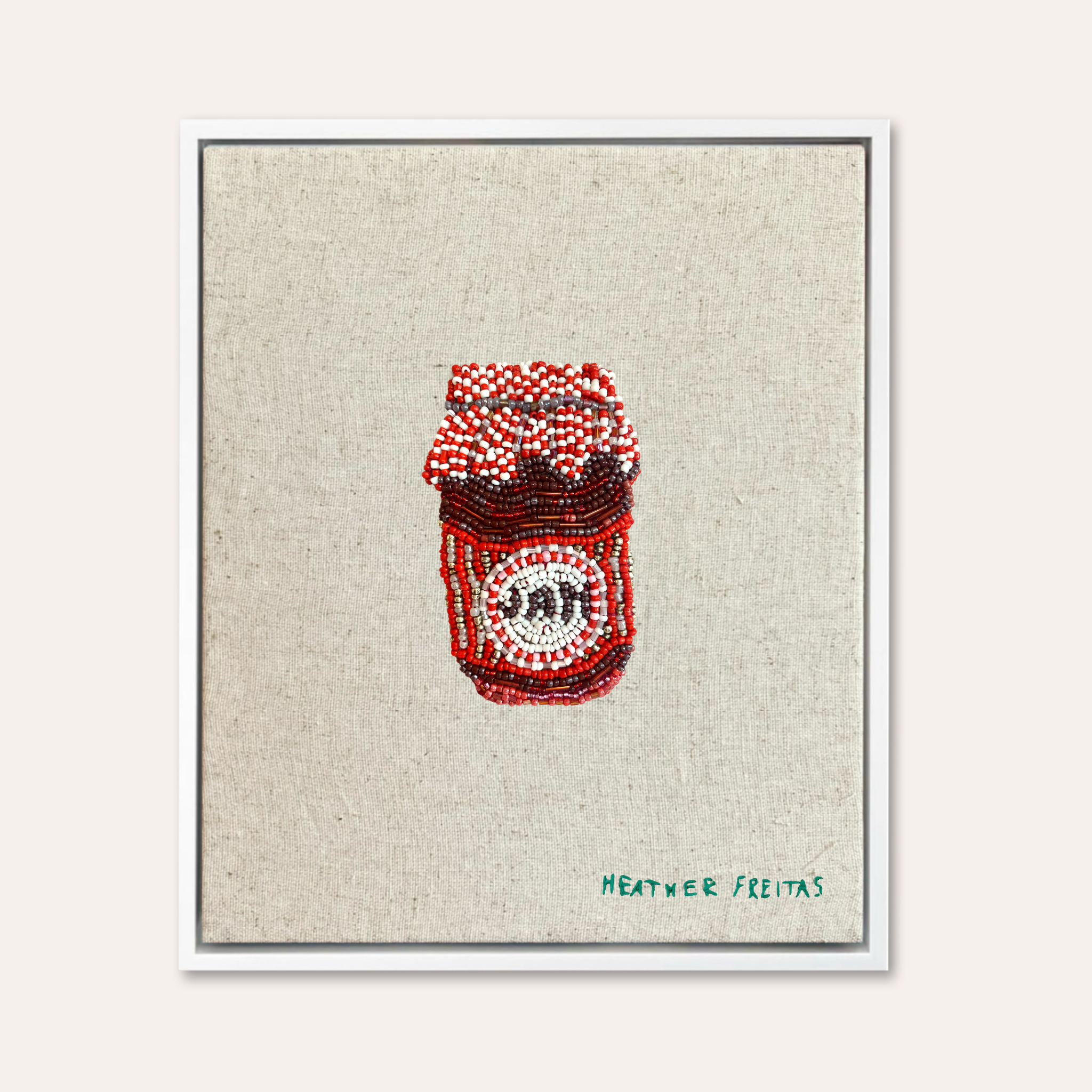 Strawberry Jam Beaded Embroidery Wall Art