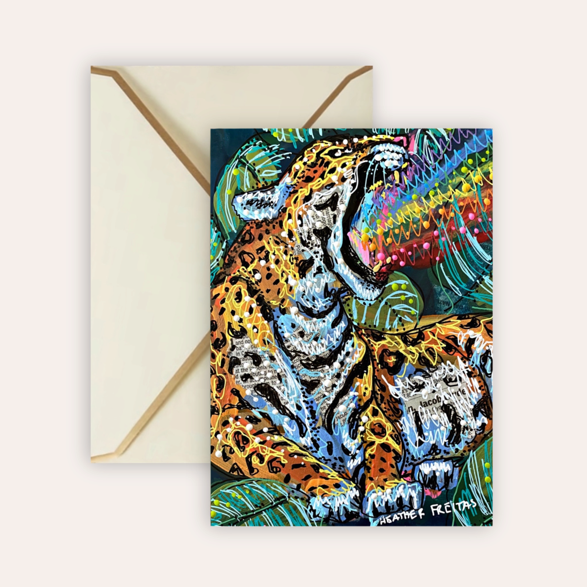 Rainbow Jag Fine Art Greeting Card