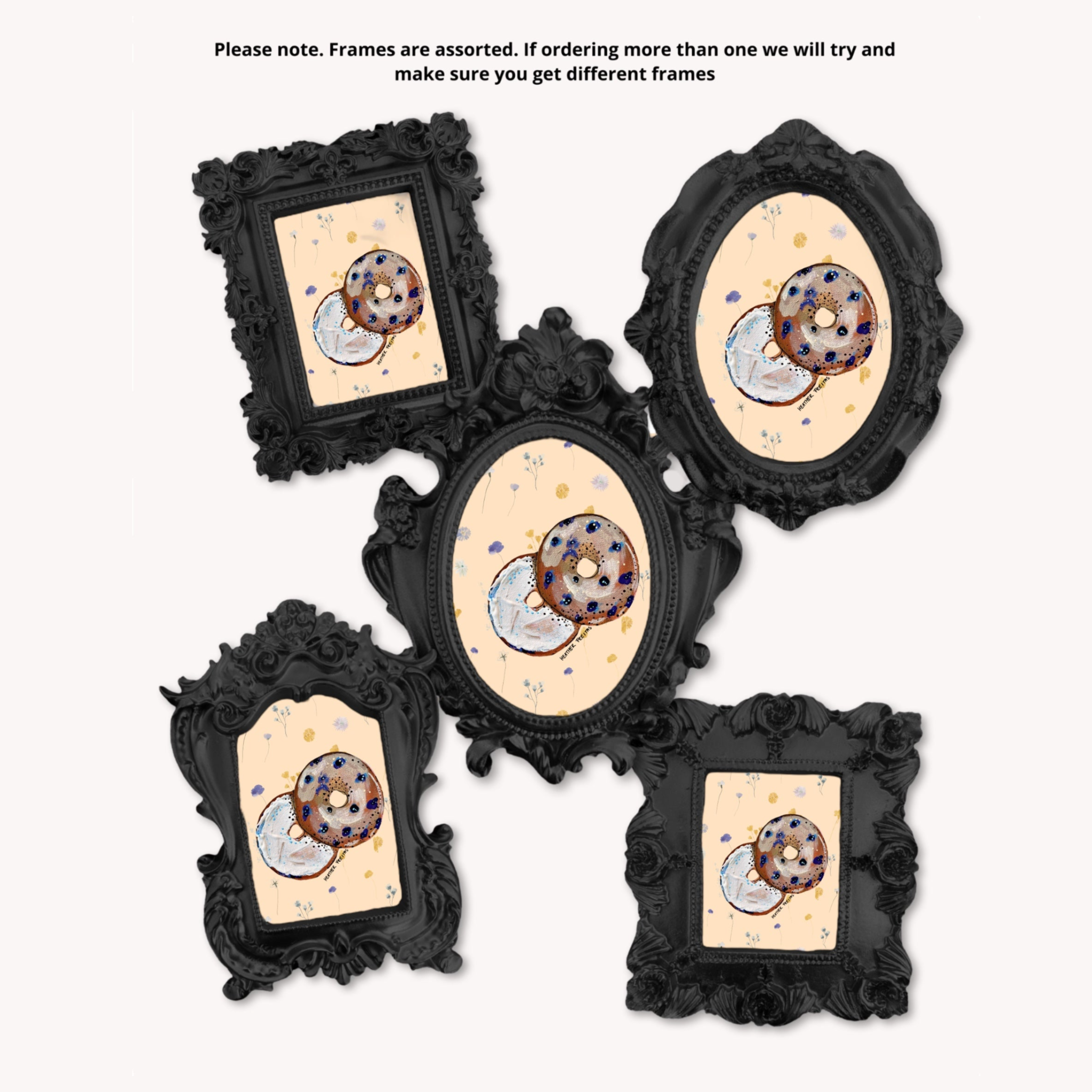 Bagel Framed Small Magnet