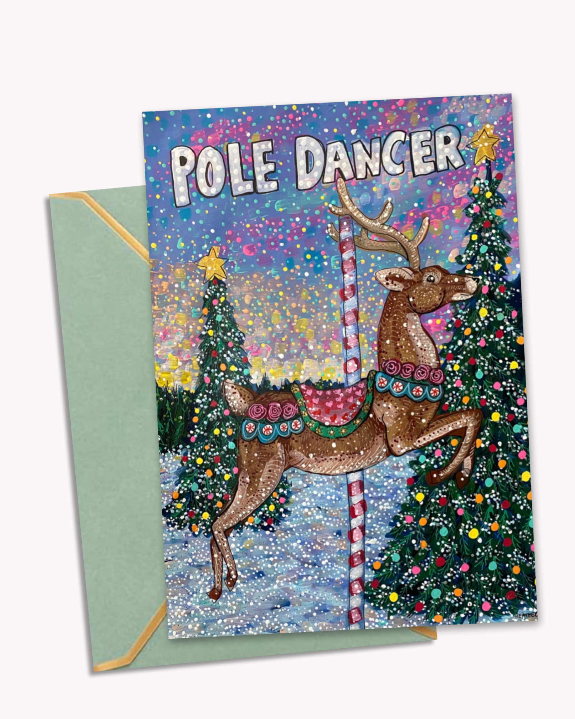 Pole Dancer - Greeting Card / Fine Art Print