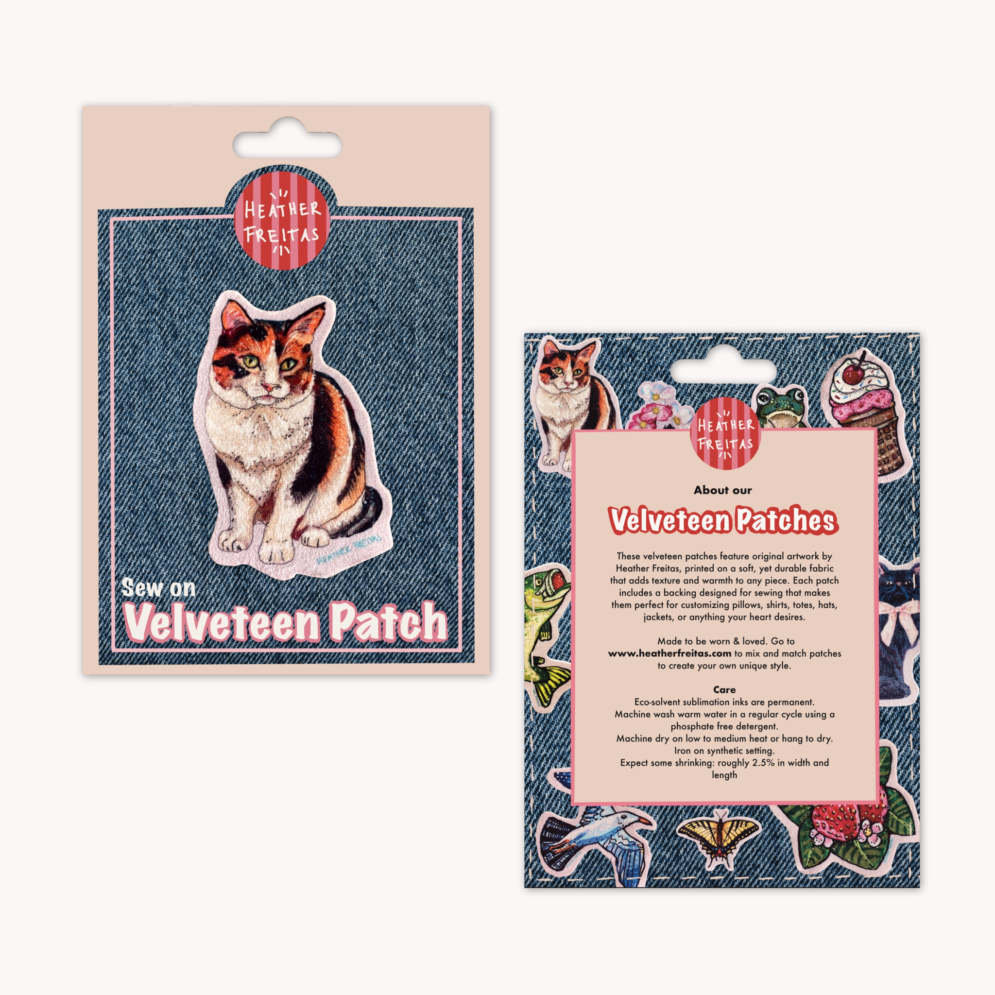 Calico Cat - Sew On Velveteen Patch