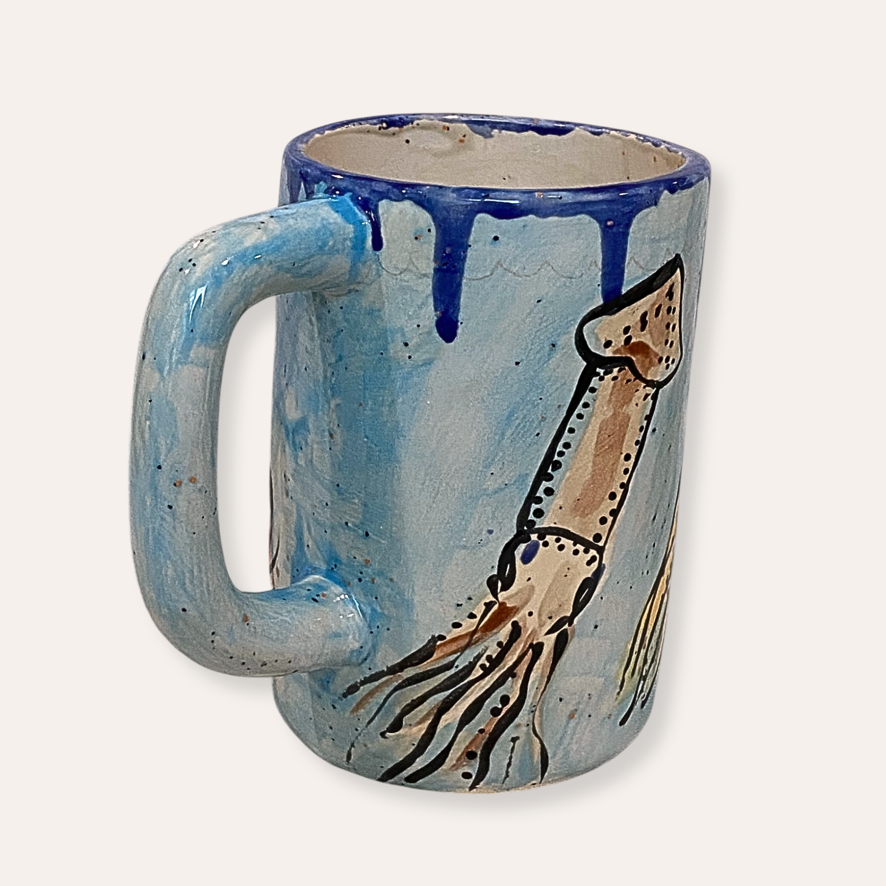 Deep Sea Hand Painted 16oz Ceramic Coffee Mug