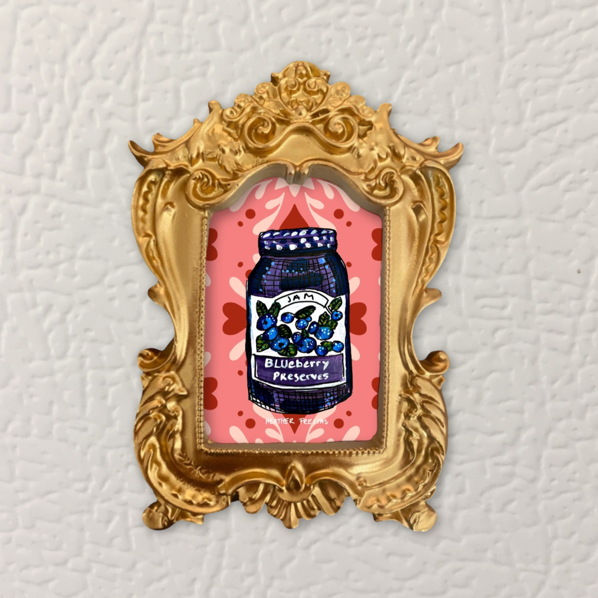 Blueberry Jam Framed Small Magnet