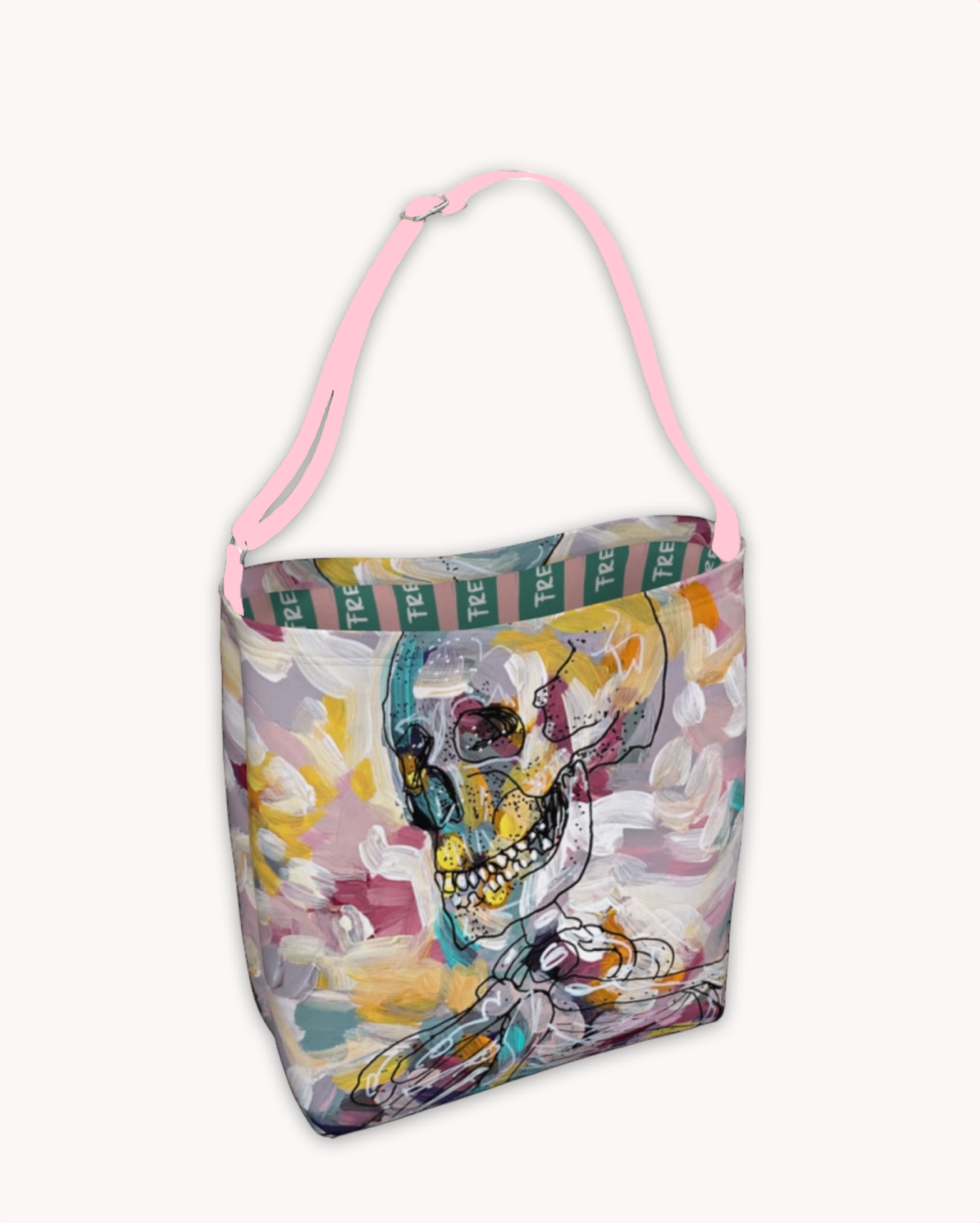 Pastel Skeleton Tote