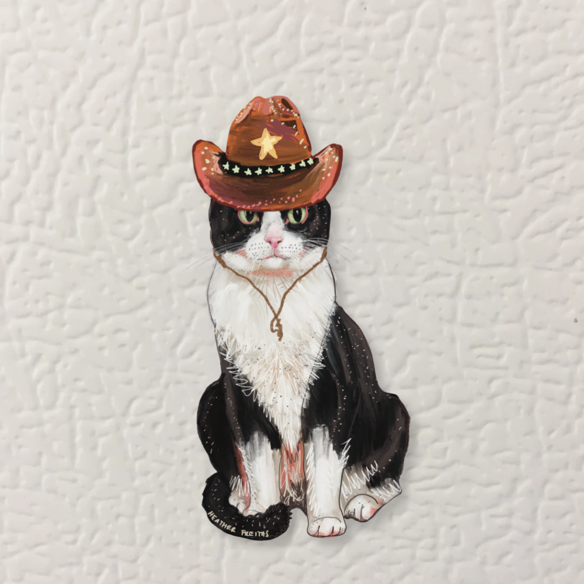 Cowboy Cat Magnet ( Die-Cut )