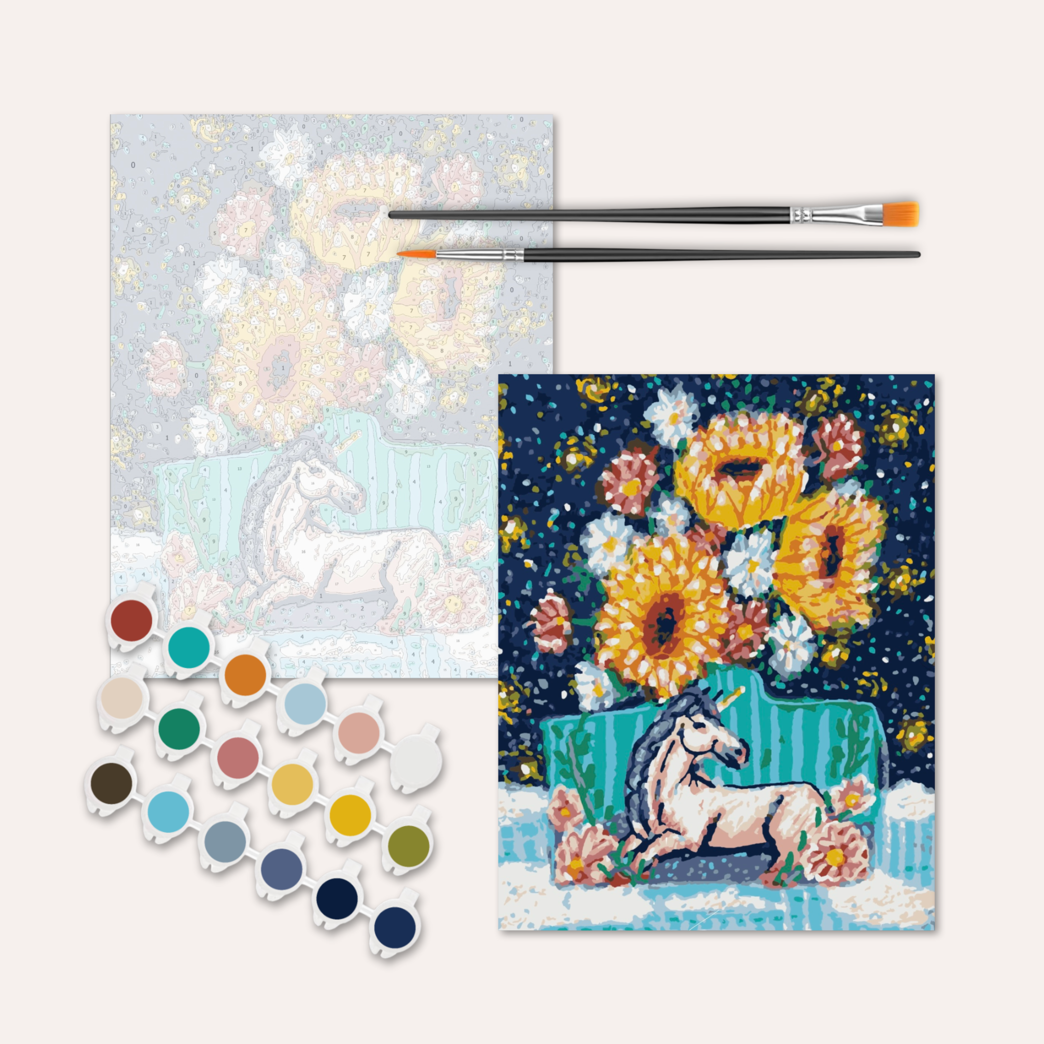 Dusk to Dawn Unicorn Vase - Paint by Numbers Kit