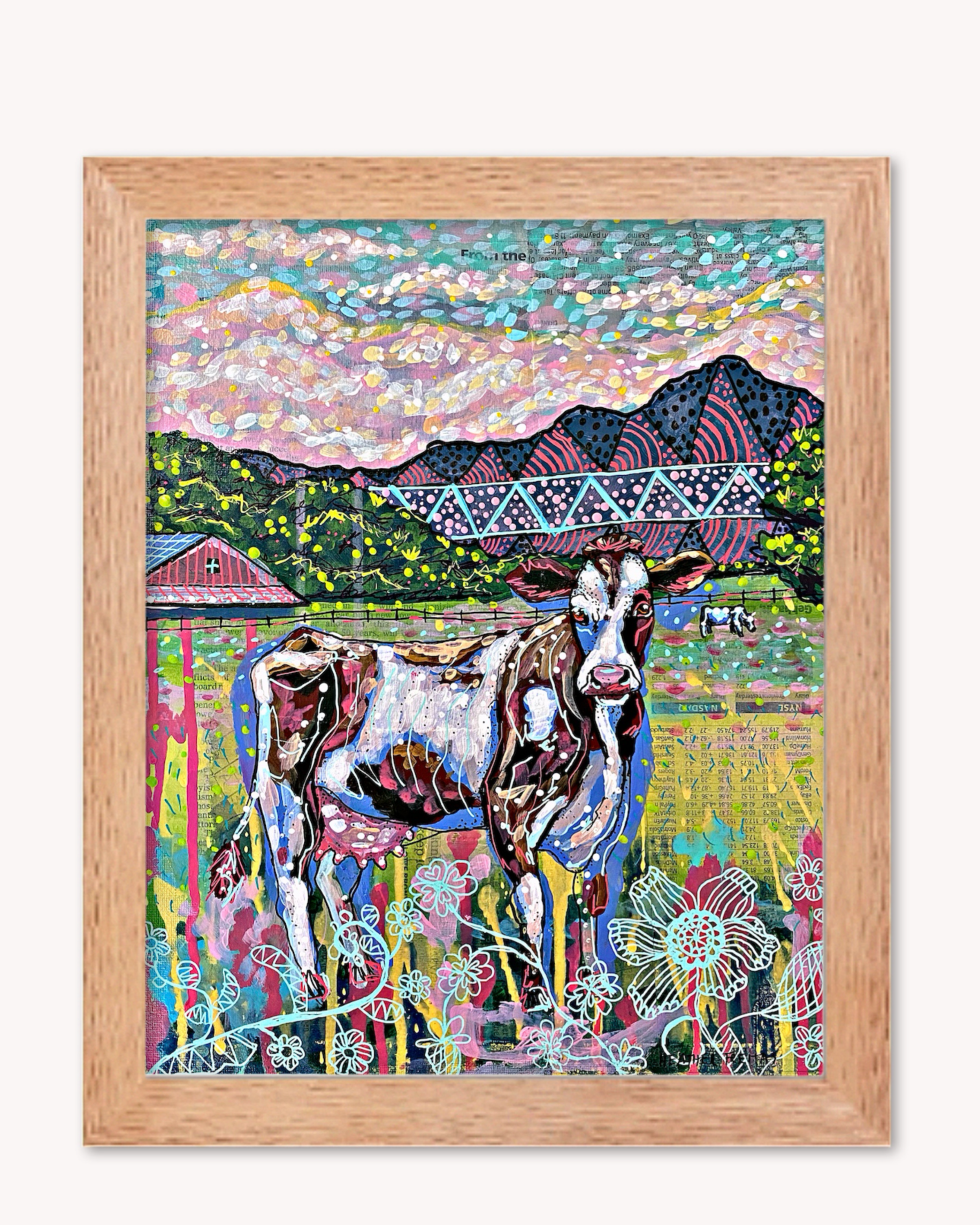 Cows On The Farm Print