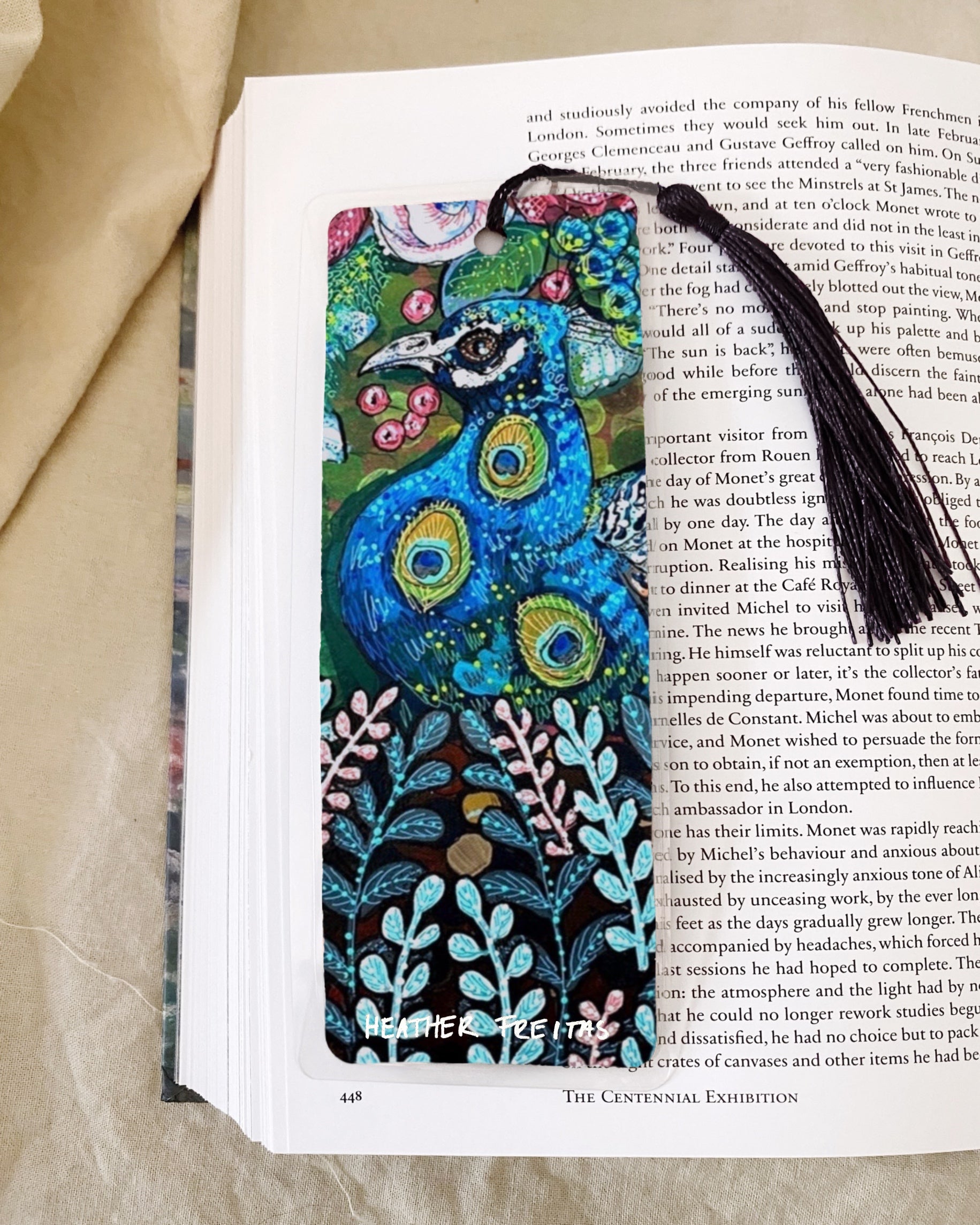 Blue Boy Peacock Bookmark