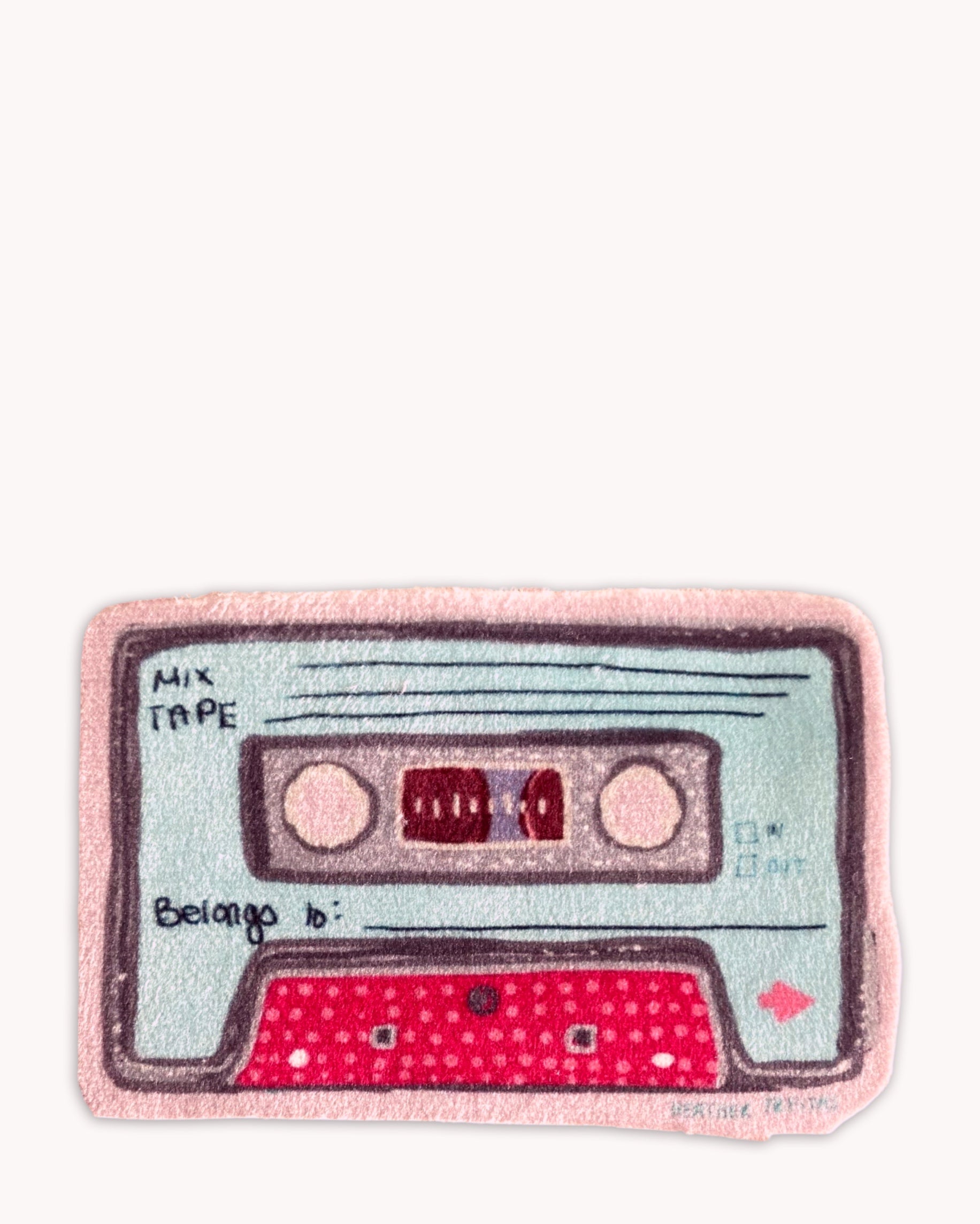 Teal Mixtape - Sew On Velveteen Patch
