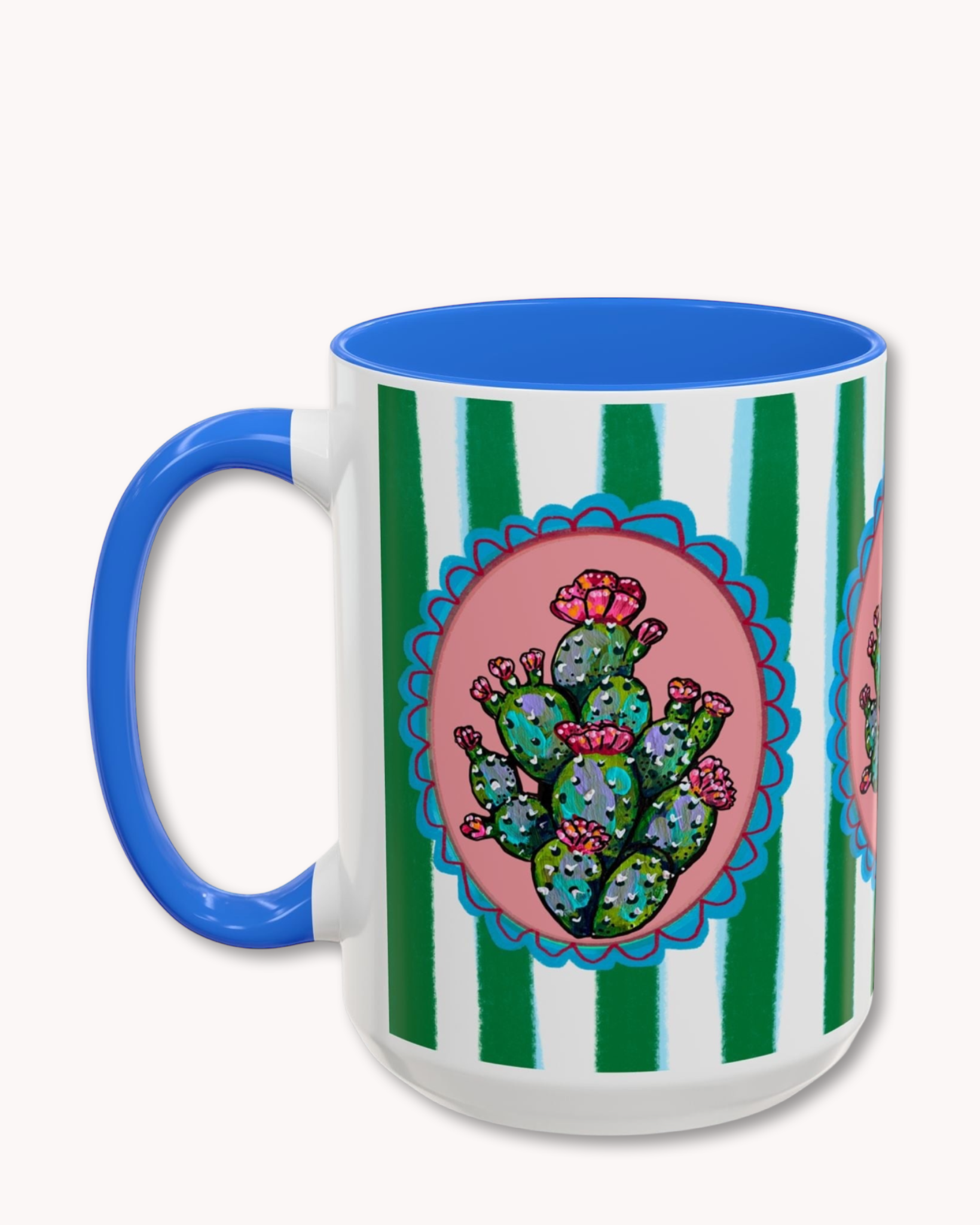 Prickly Pear Cactus Coffee Mug 15oz