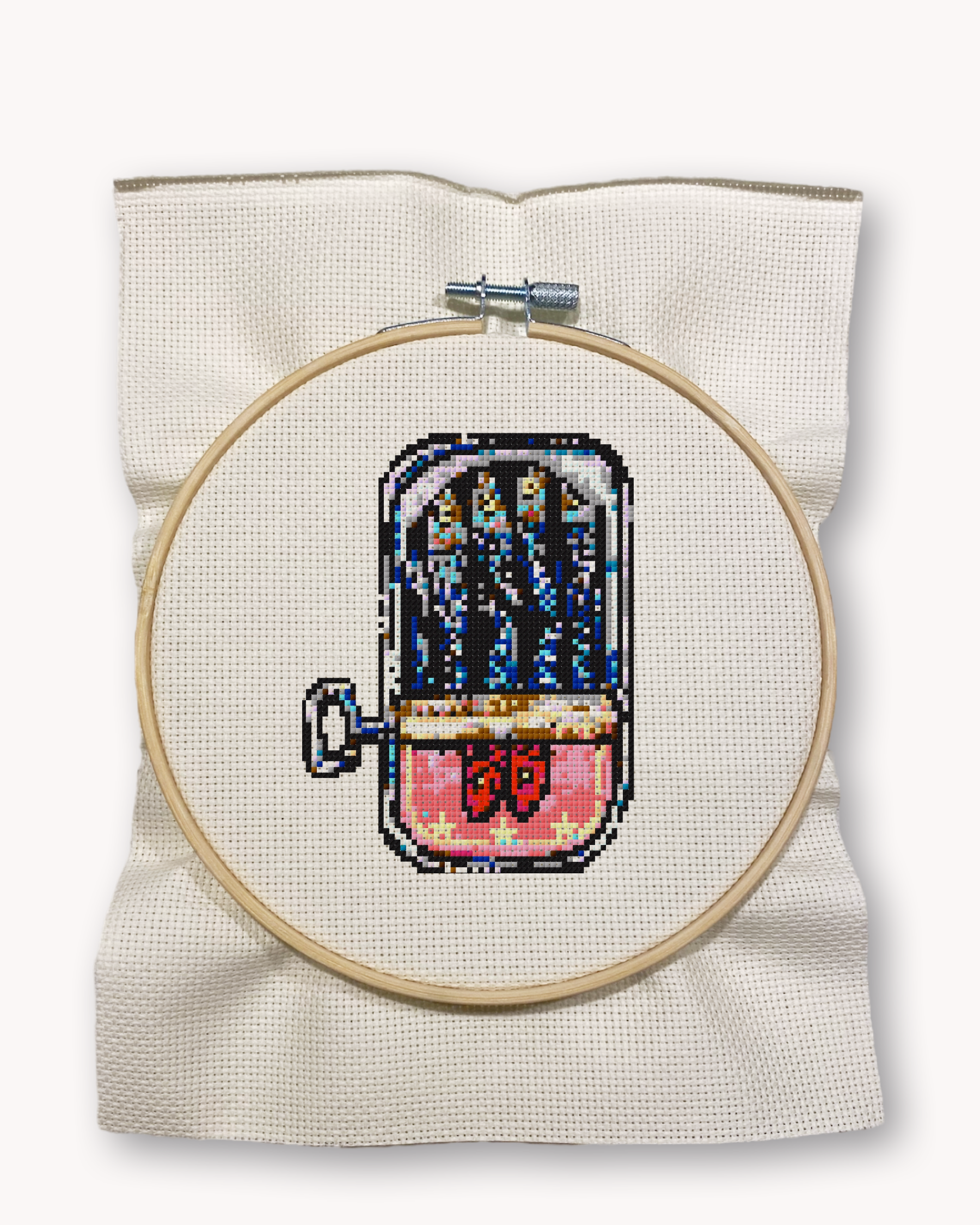 Sardines Cross Stitch Kit ( LG 5 inch )