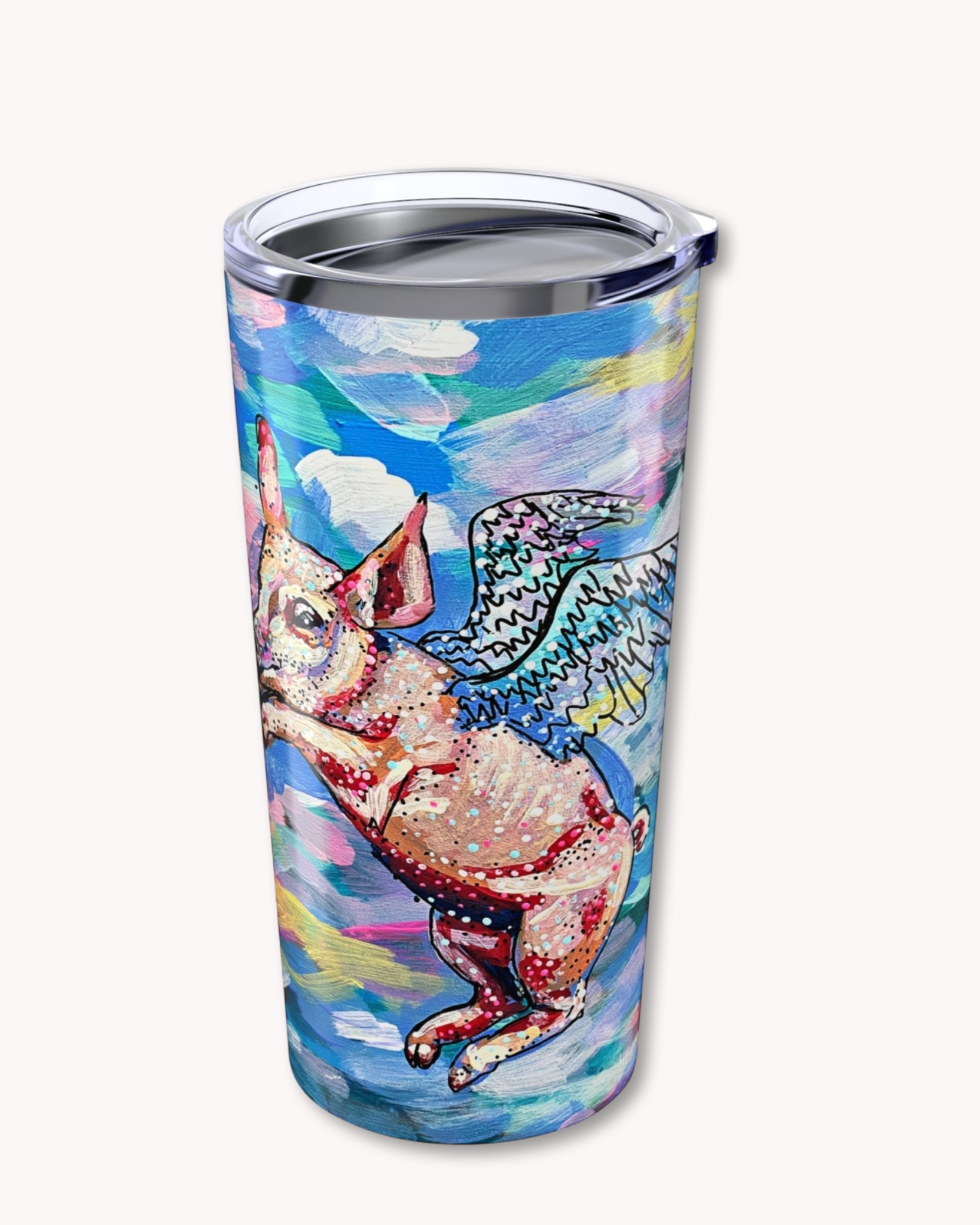Pastel Flying Pig 20oz Tumbler