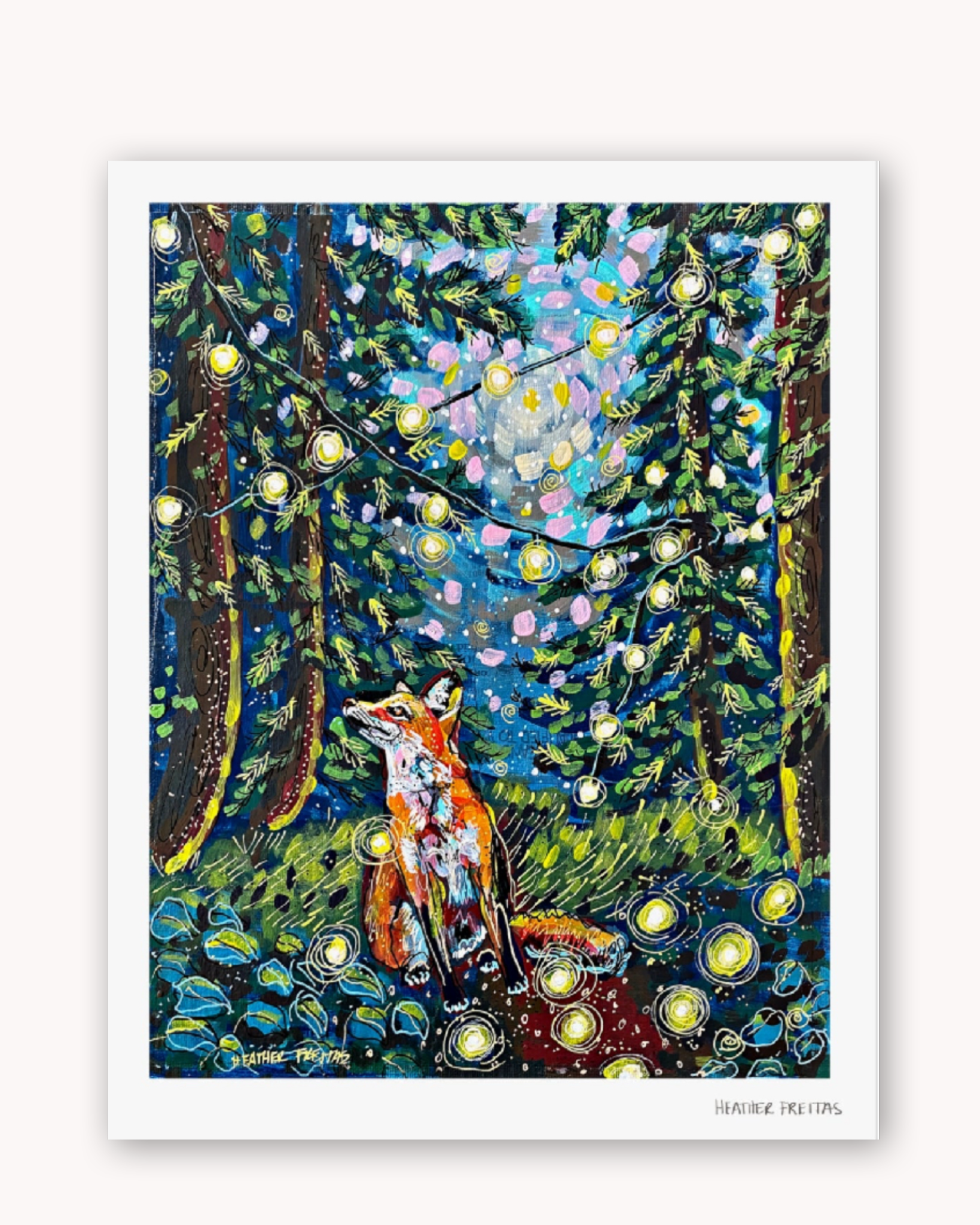 Moody Forest Fox Fine Art Print