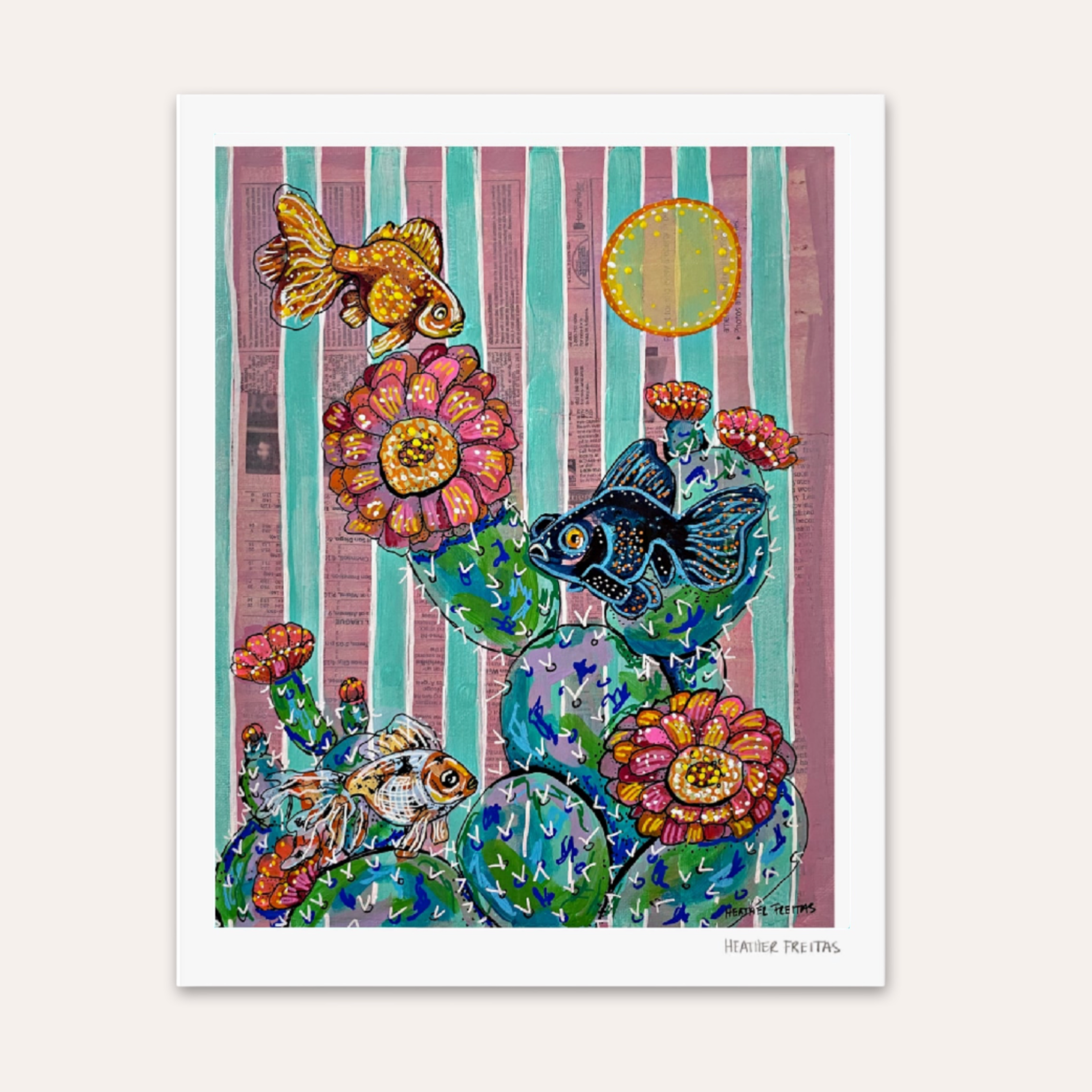 Cactus Goldfish Fine Art Print