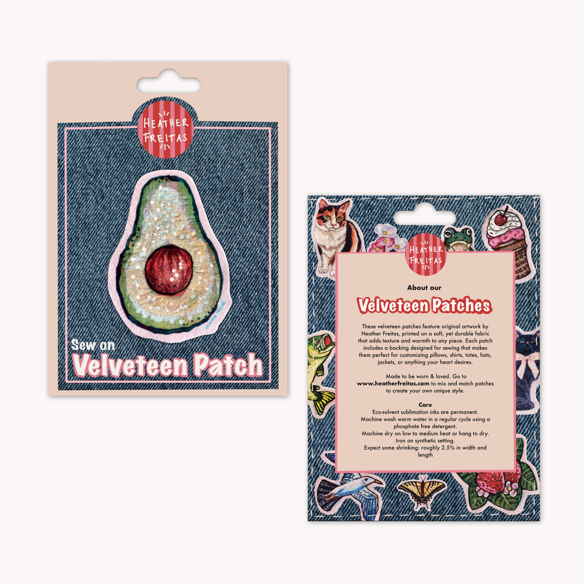 Avocado - Sew On Velveteen Patch