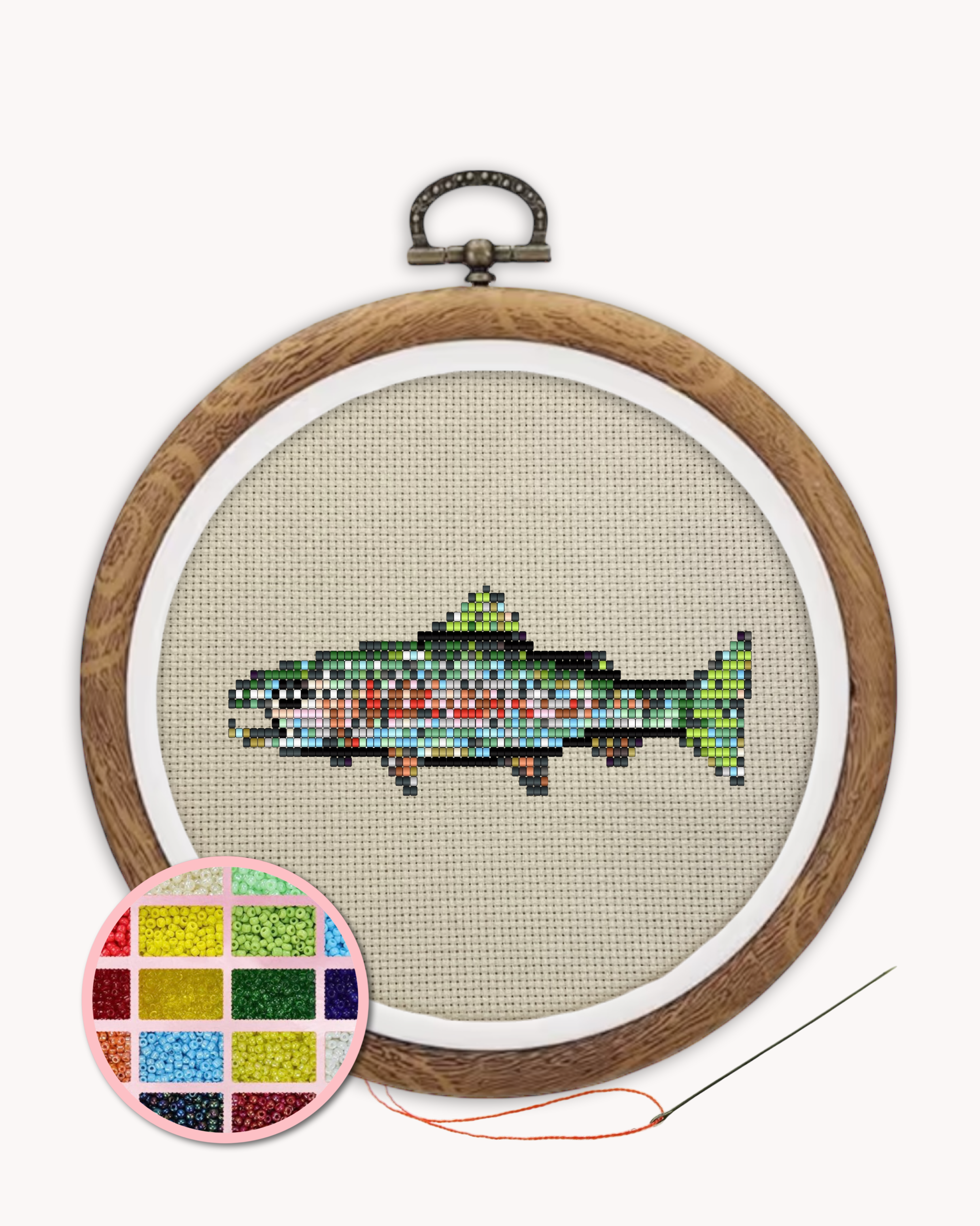 Rainbow Trout Beaded Art Kit ( L 5 inch )