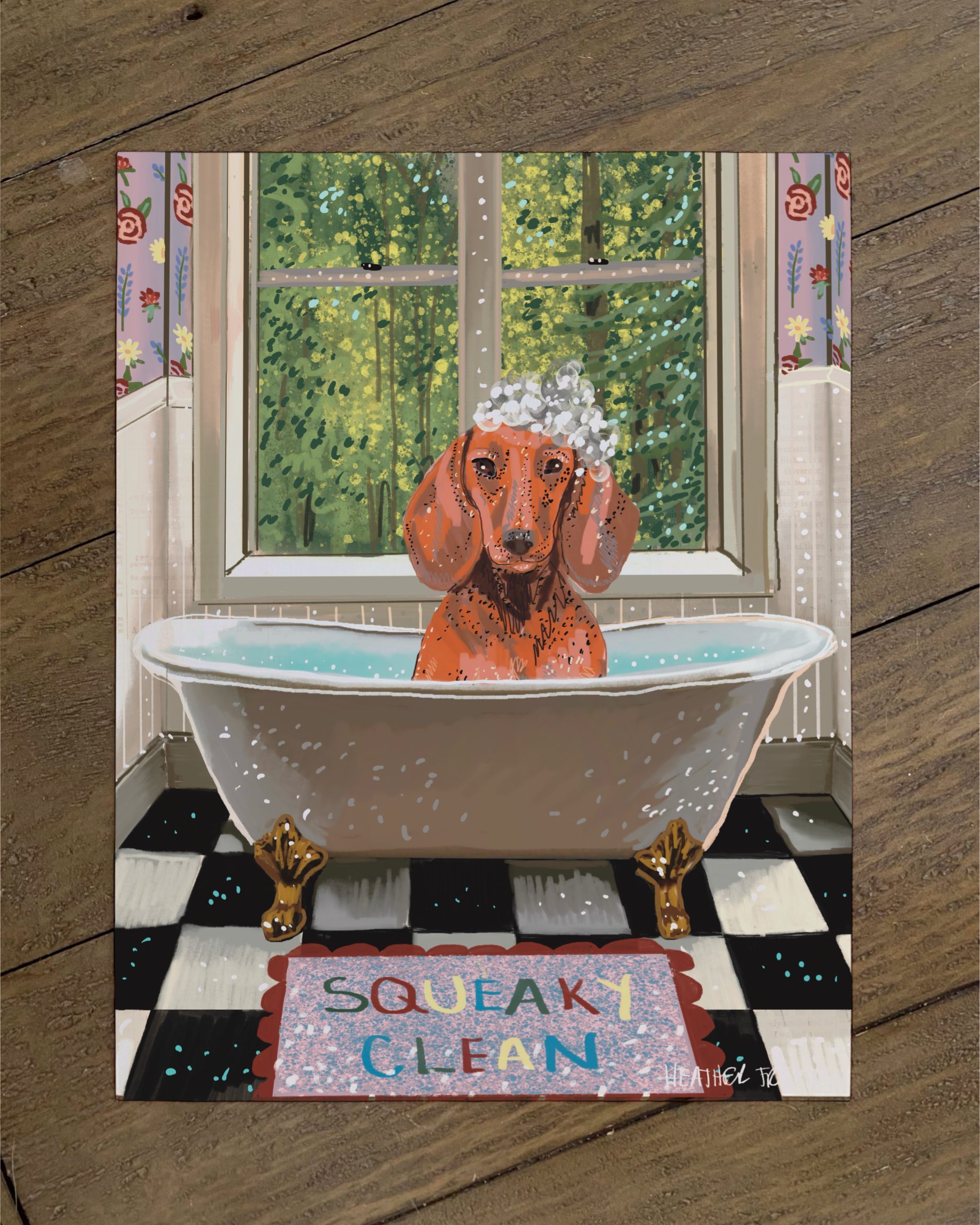 Dachshund - Build Your Own Pet Portrait Print