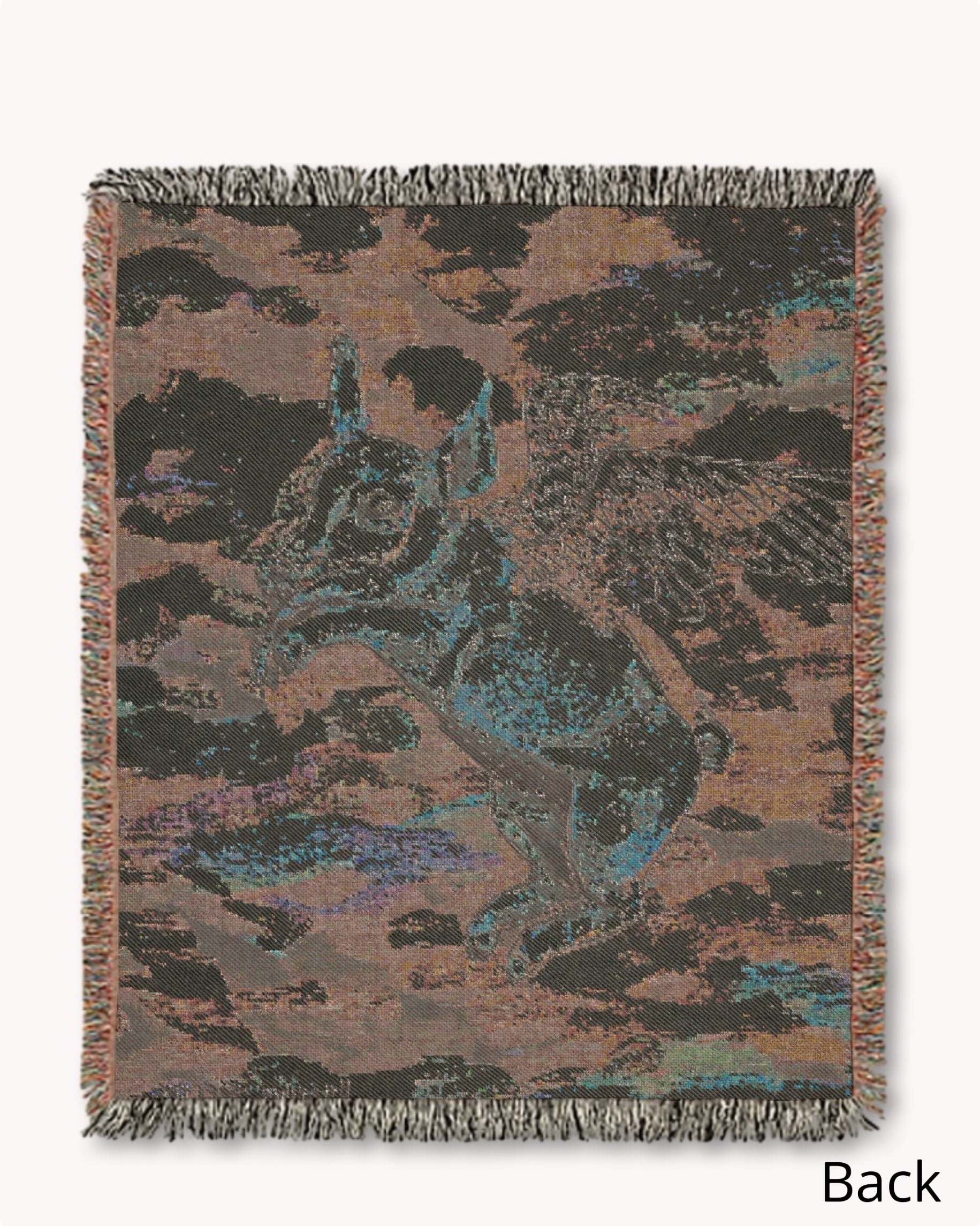Pastel Flying Pig Woven Blanket Tapestry