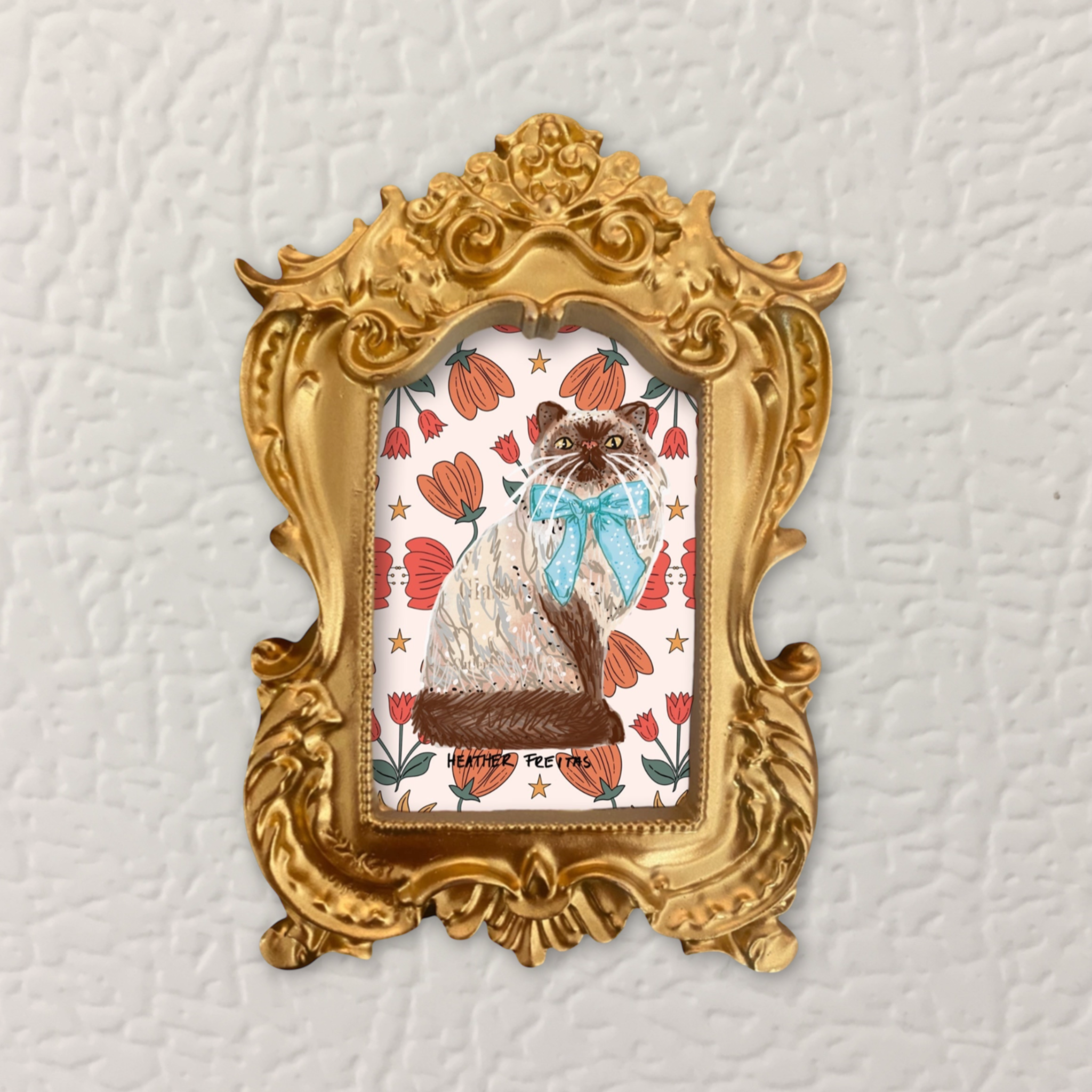 Seal Point Persain Cat Framed Small Magnet