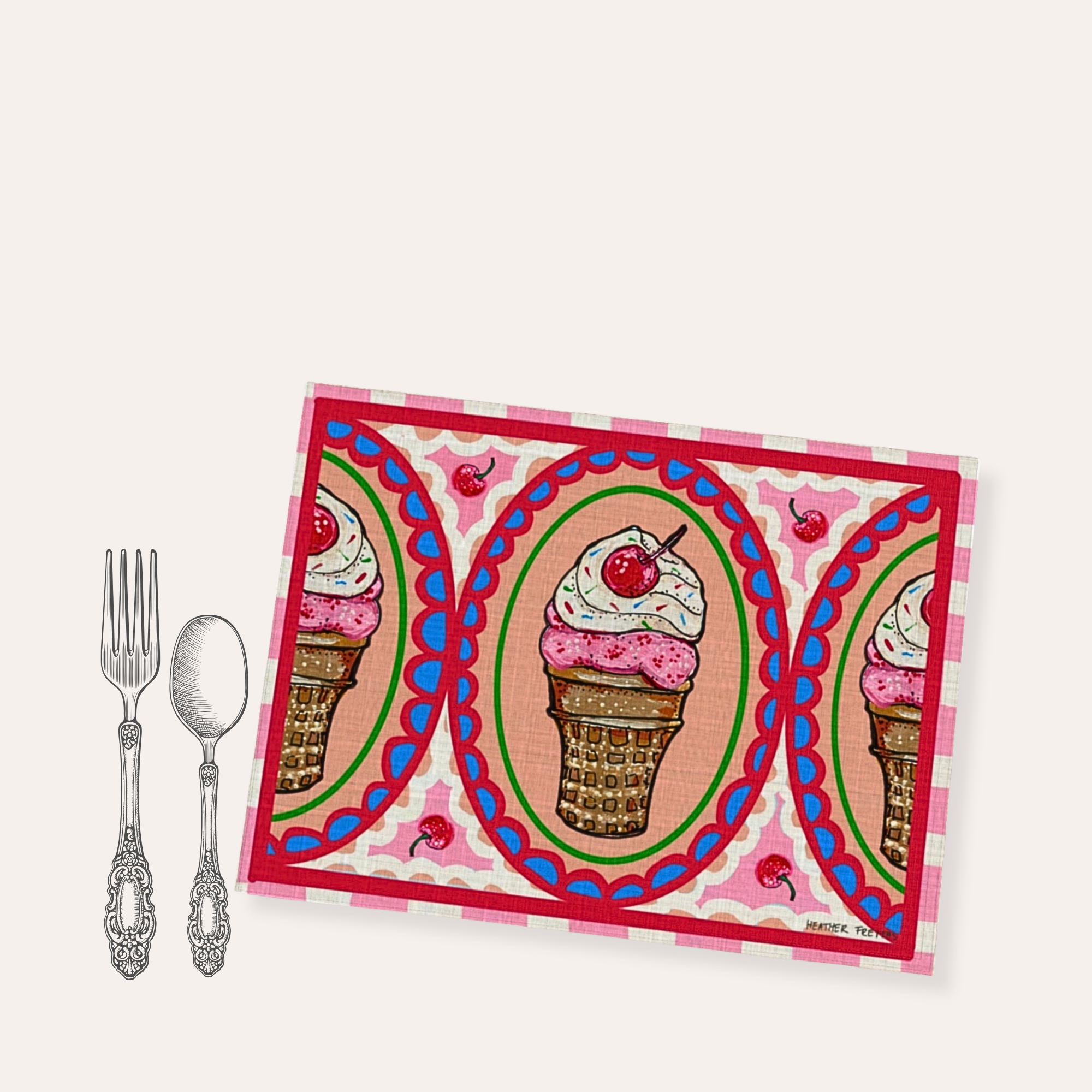Strawberry Cone Placemat