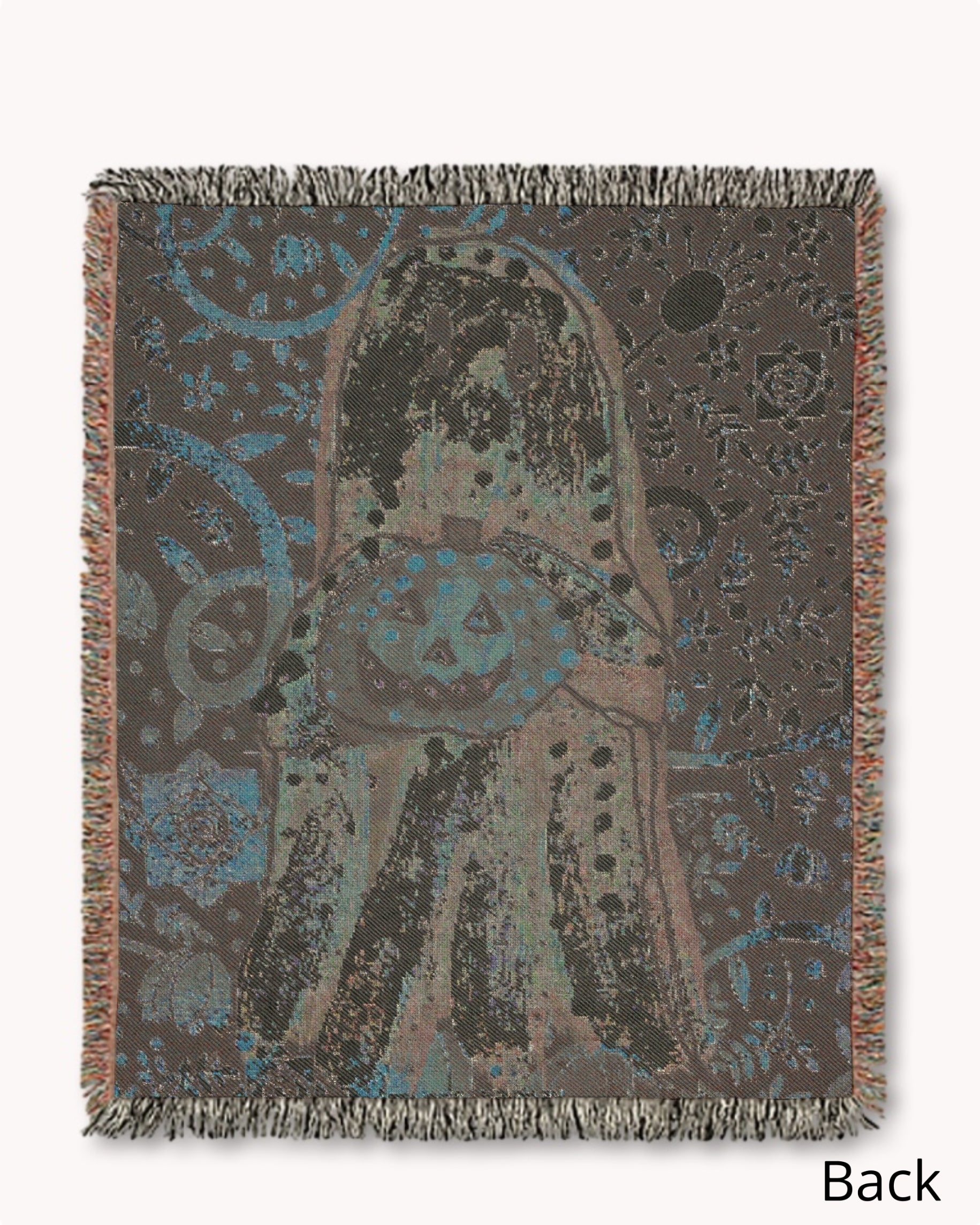 Gold Ghost Woven Blanket Tapestry