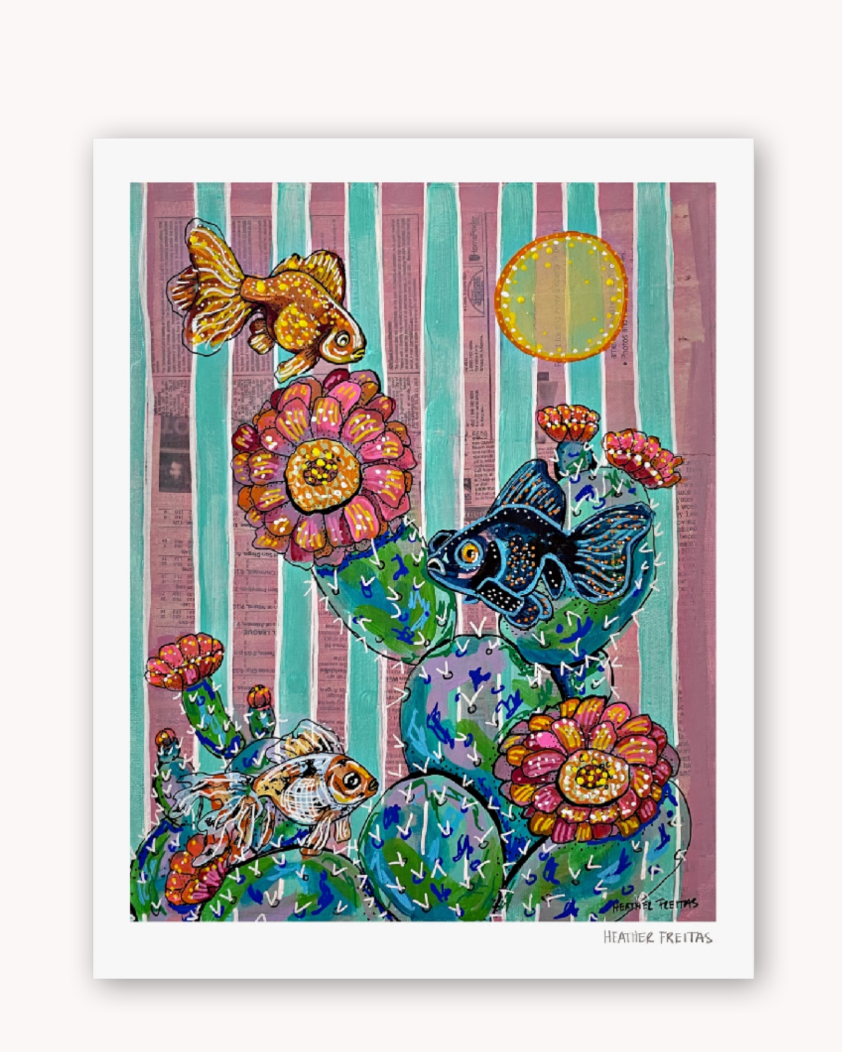 Cactus Goldfish Fine Art Print