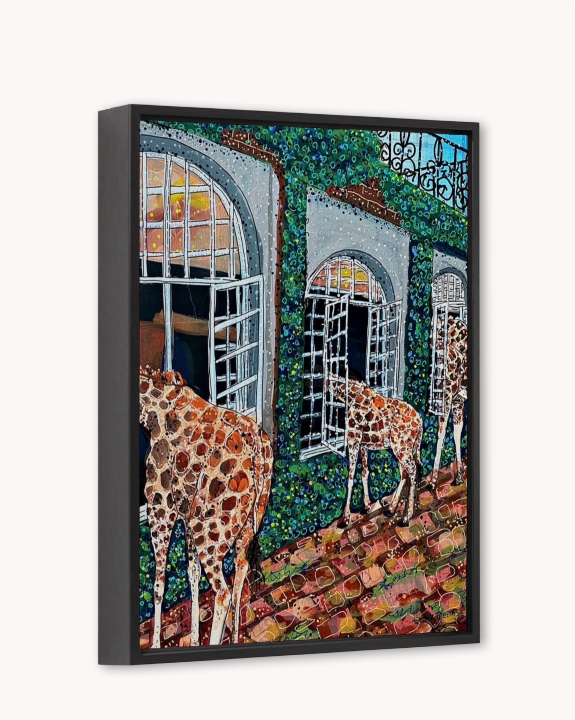 Fine Dining Giraffe Print