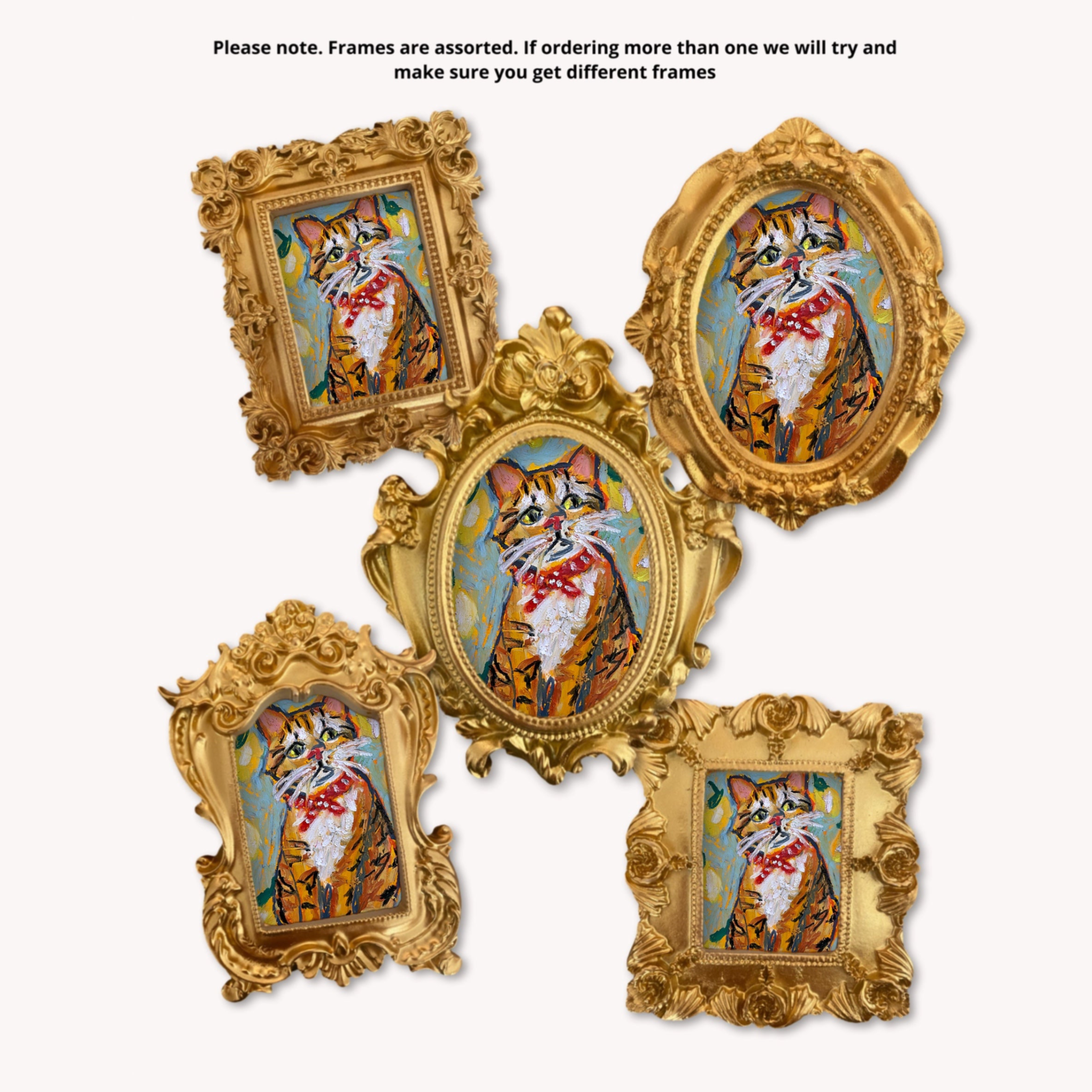 Lemon Cat Framed Small Magnet