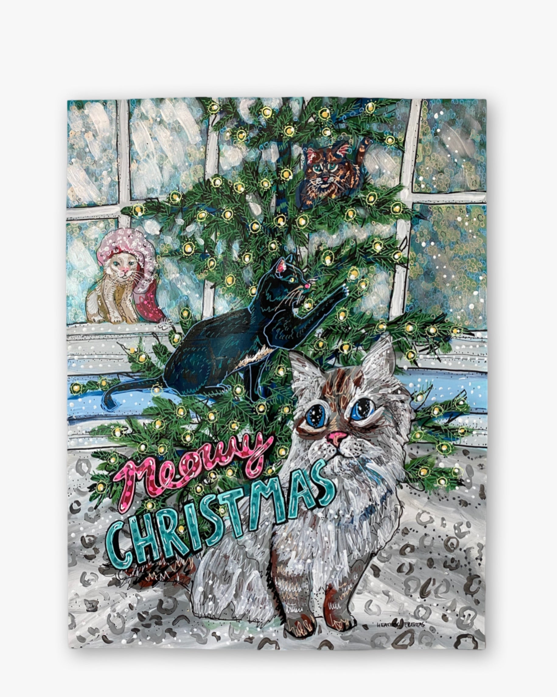 Meowy Christmas ( Original Painting )