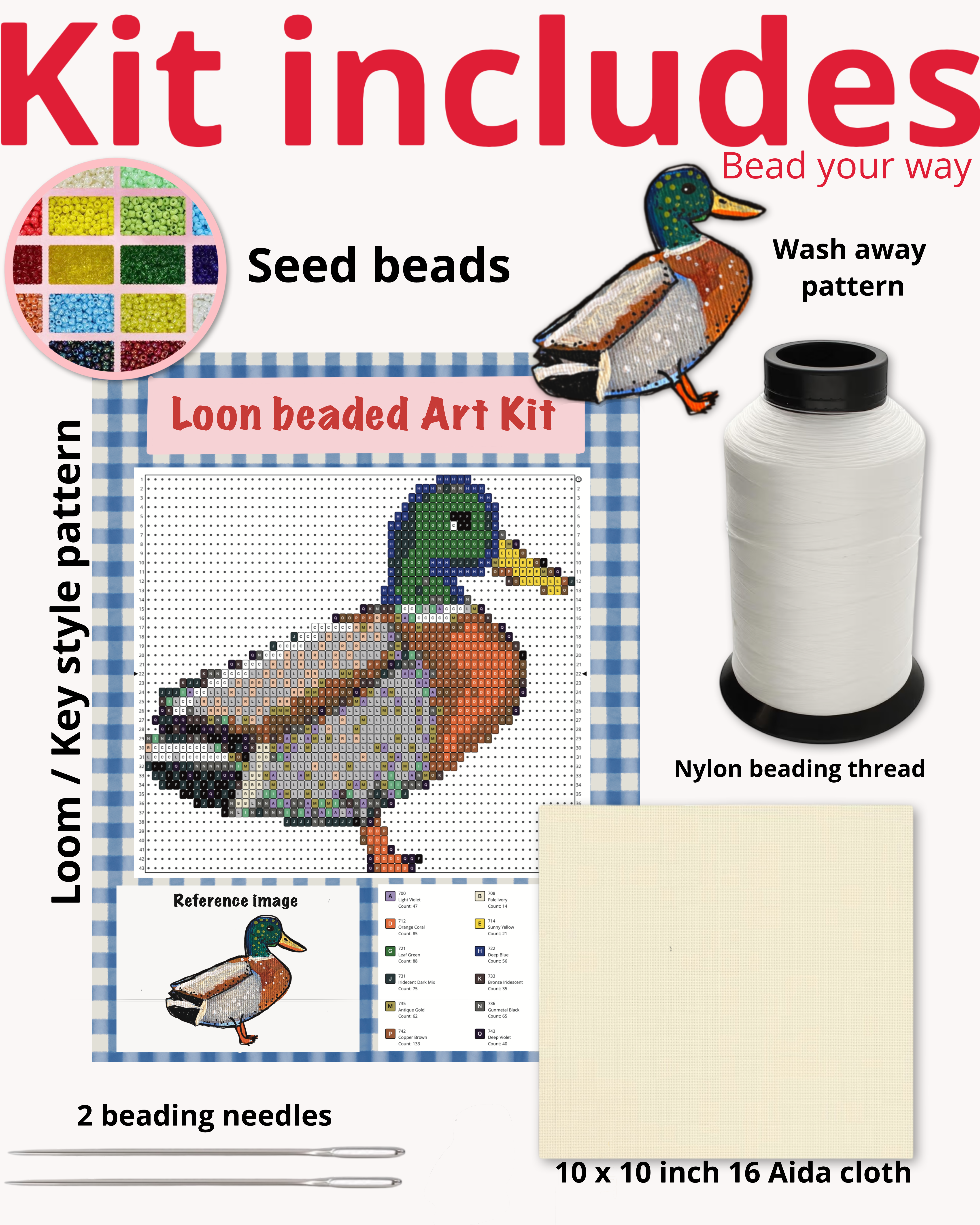 Rainbow Trout Beaded Art Kit ( L 5 inch )