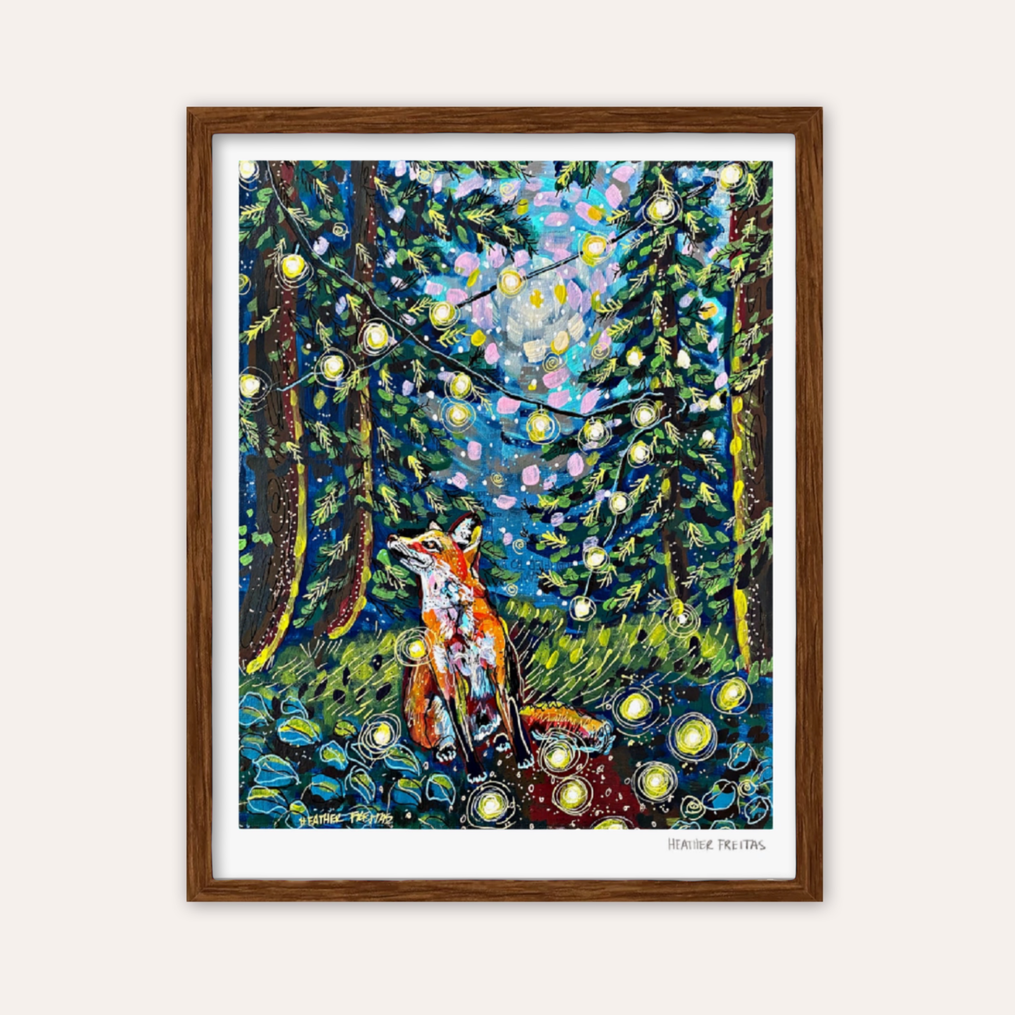 Moody Forest Fox Fine Art Print