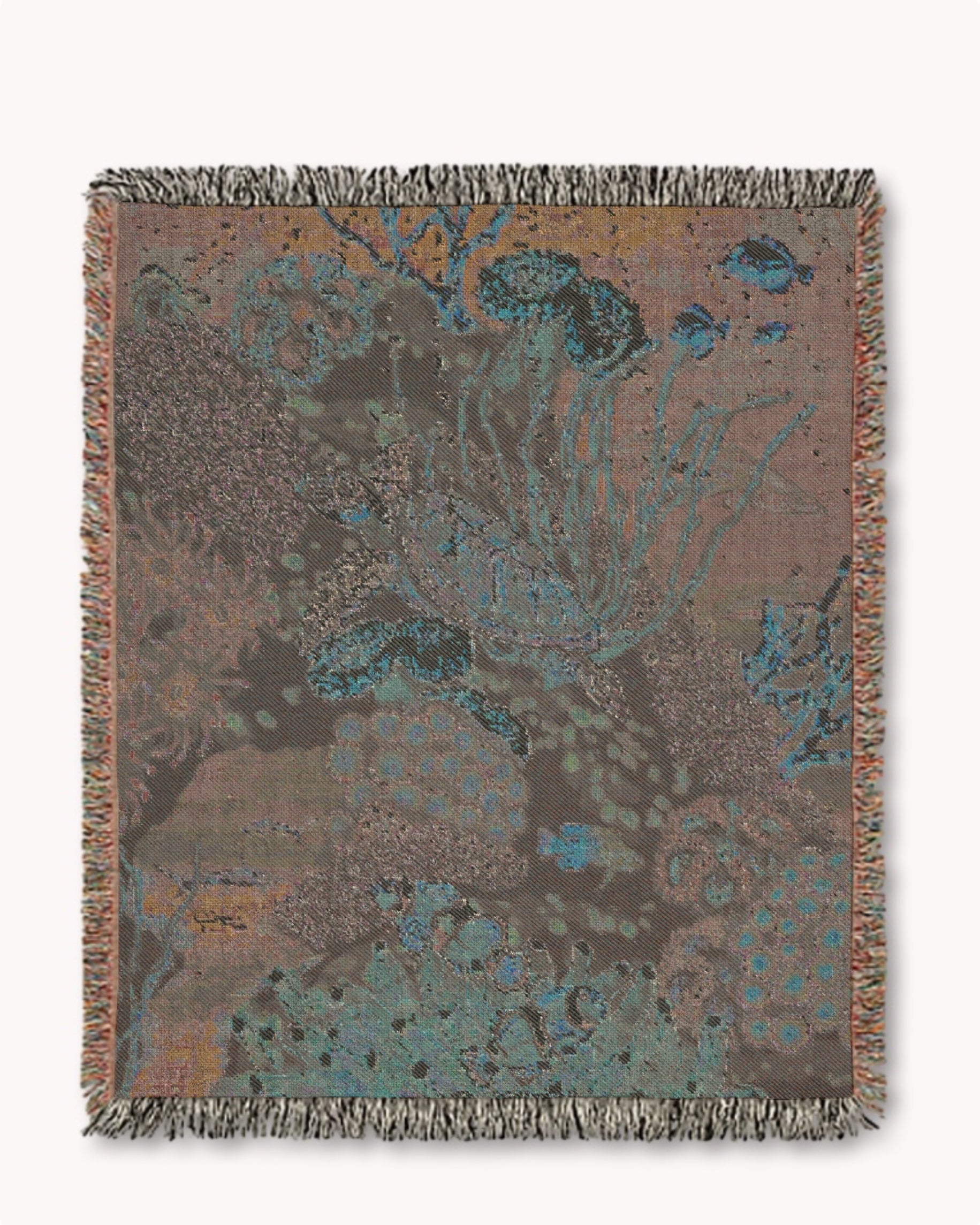 Turtle Reef Tides Woven Blanket Tapestry