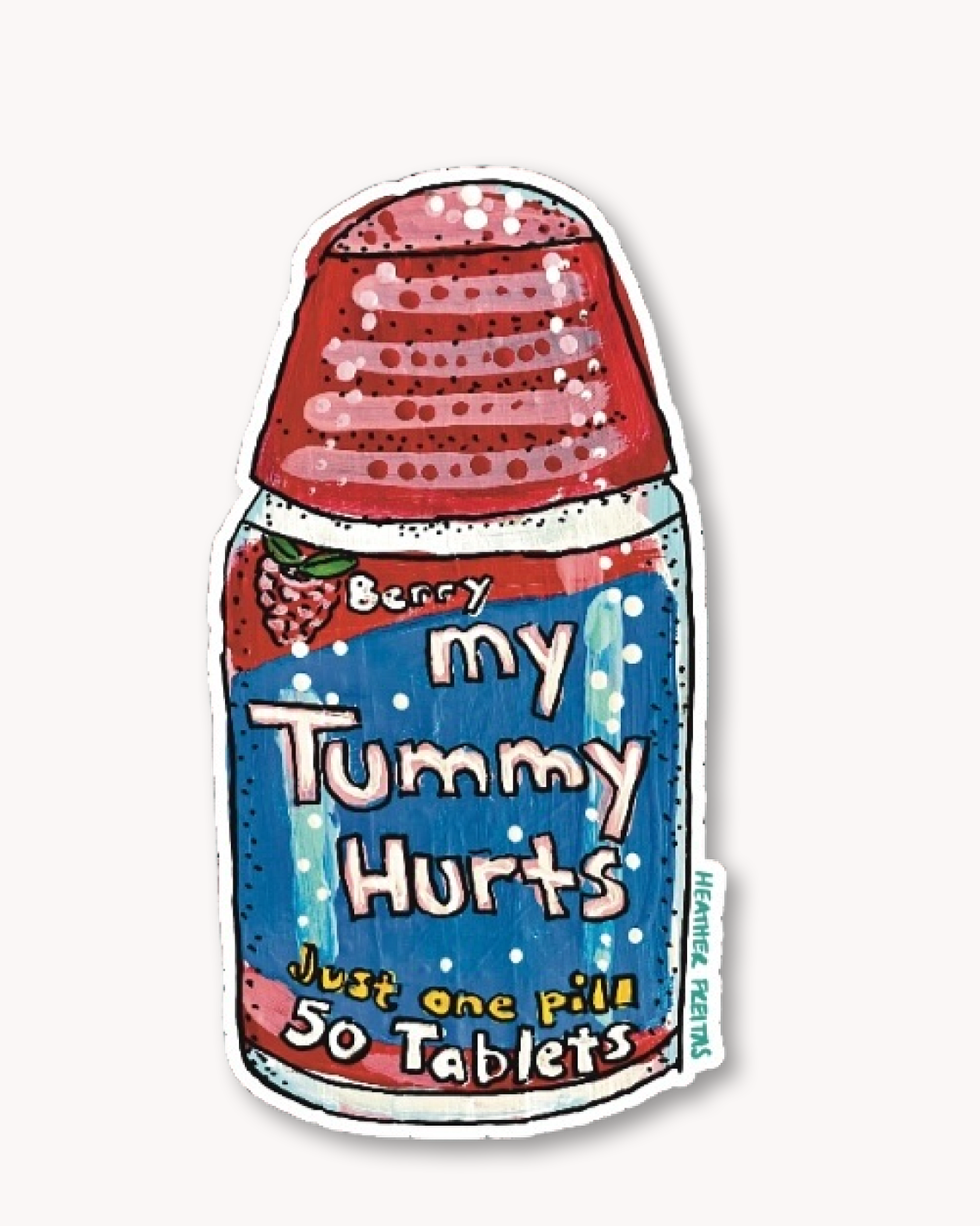 My Tummy Hurts Sticker