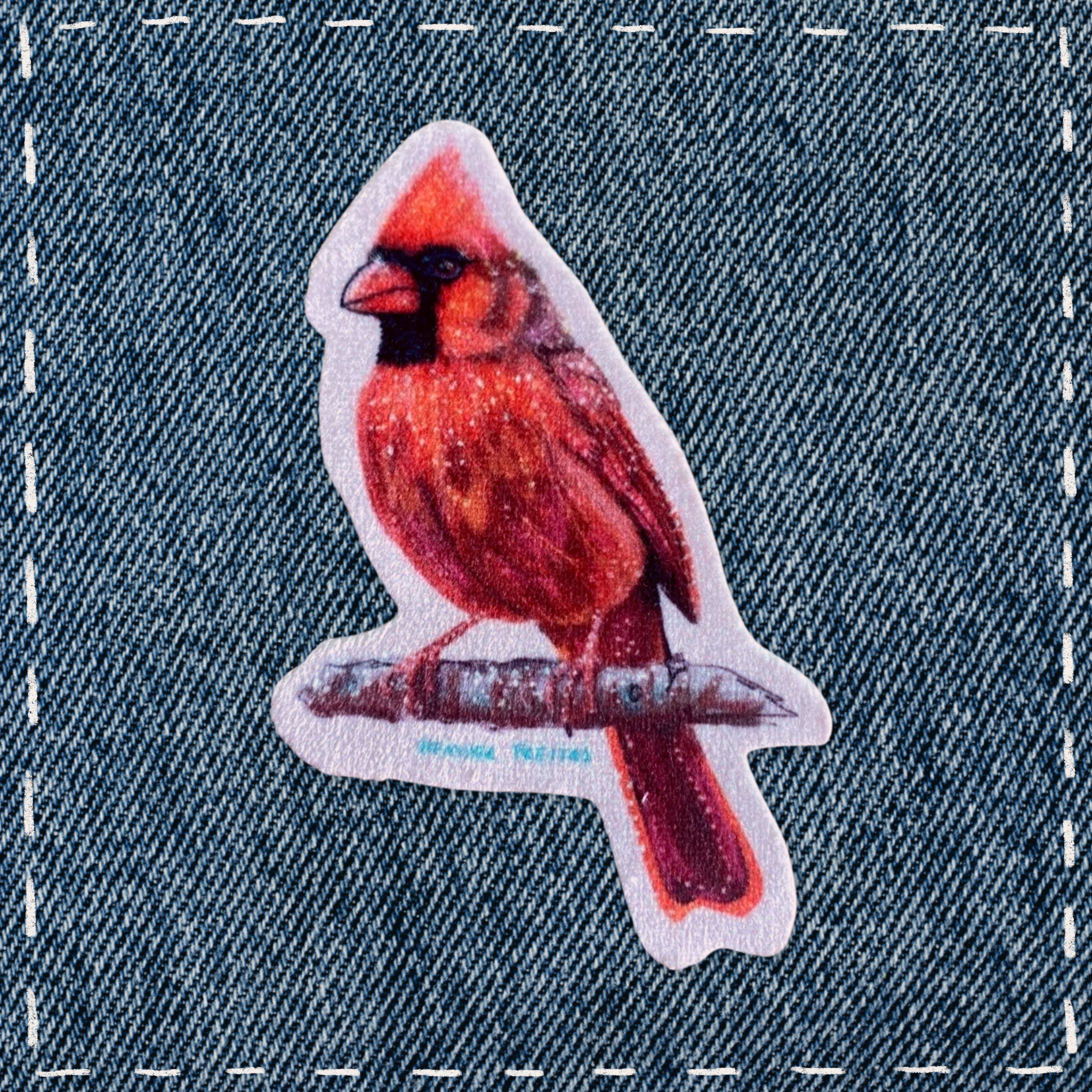 Cardinal - Sew On Velveteen Patch