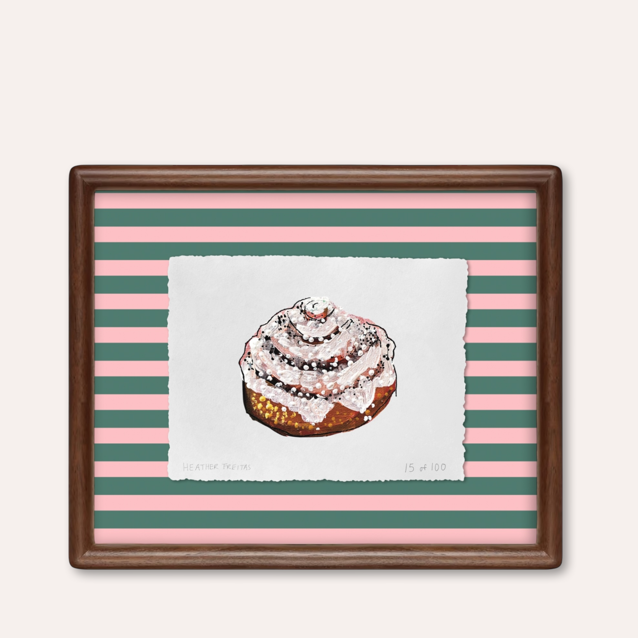 Cinnamon Roll Limited Edition Framed Print