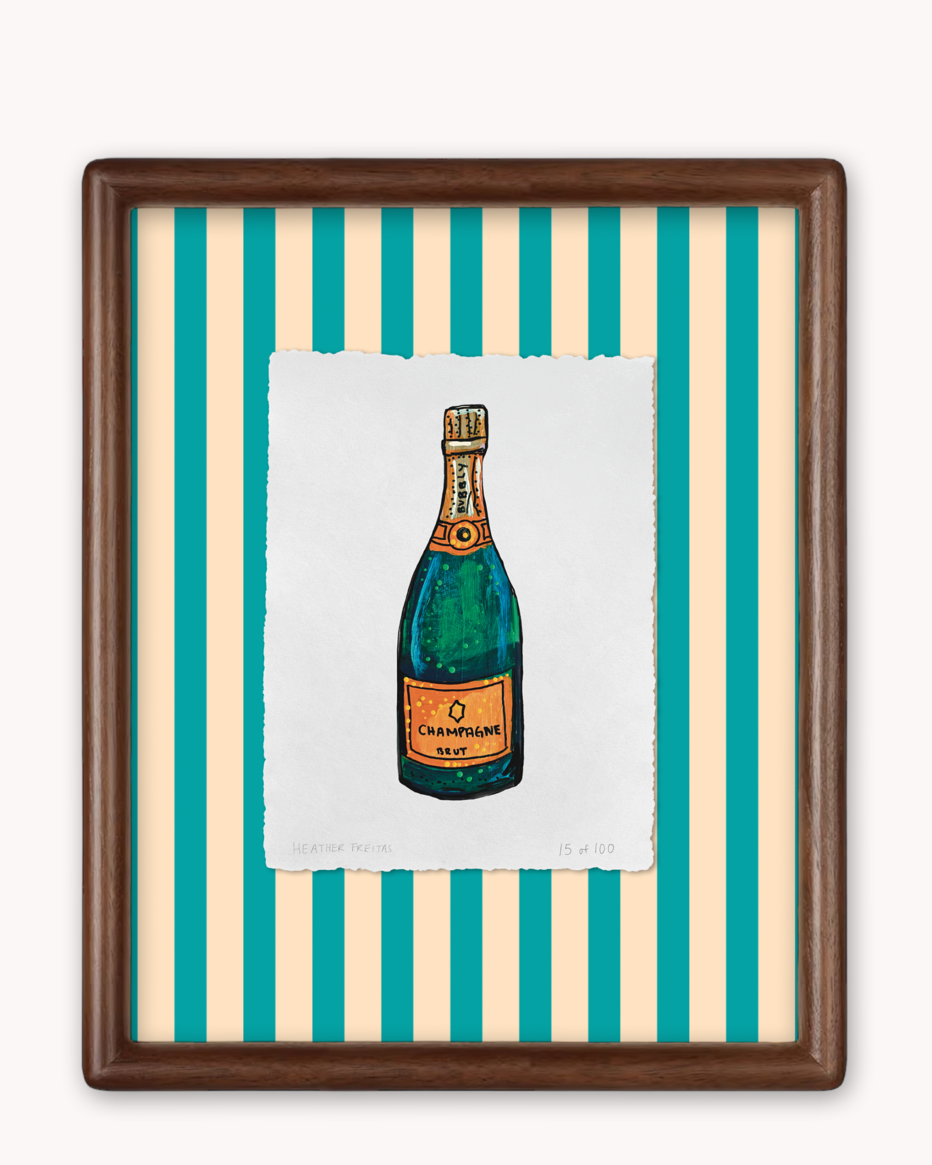 Champagne Limited Edition Framed Print