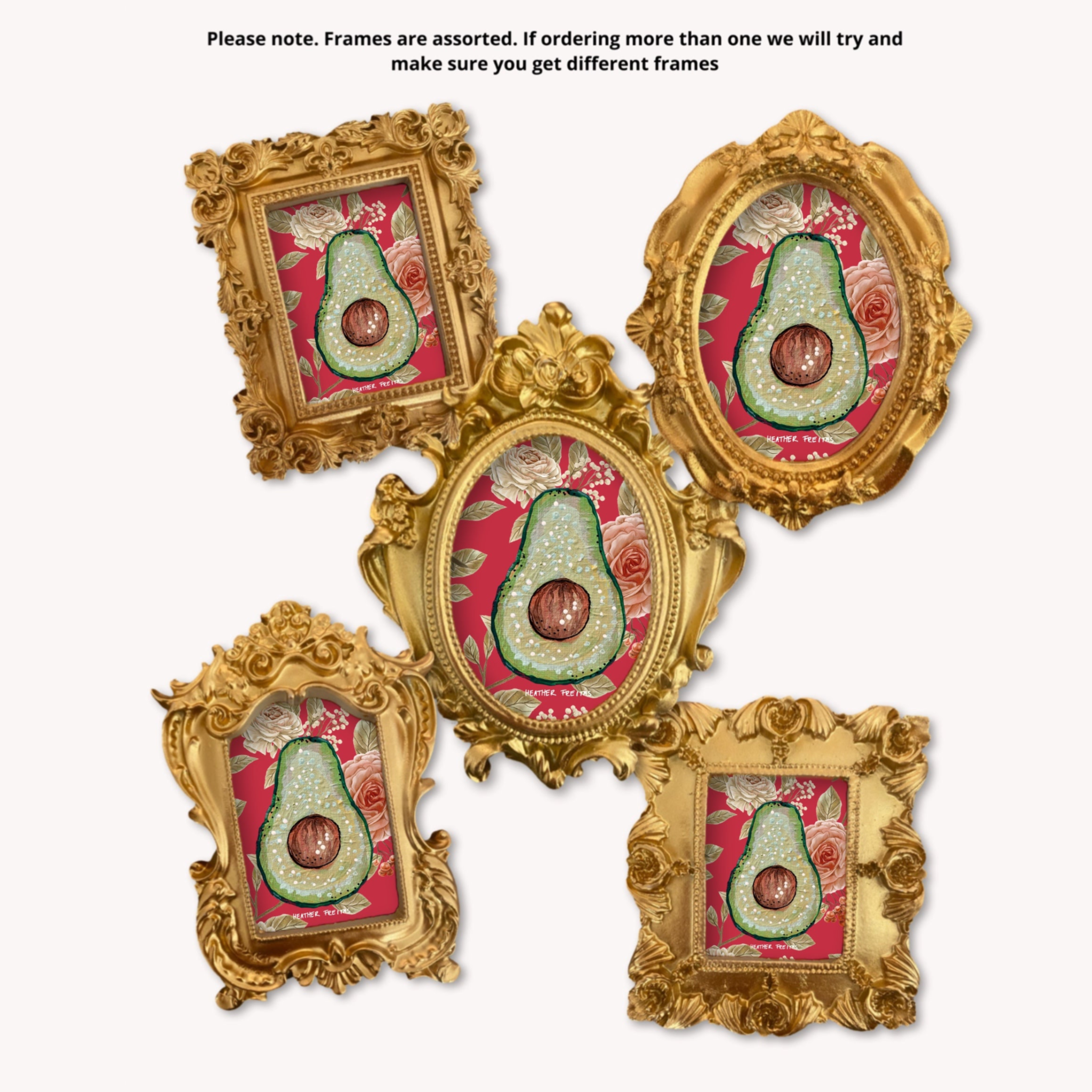 Avocado Framed Small Magnet