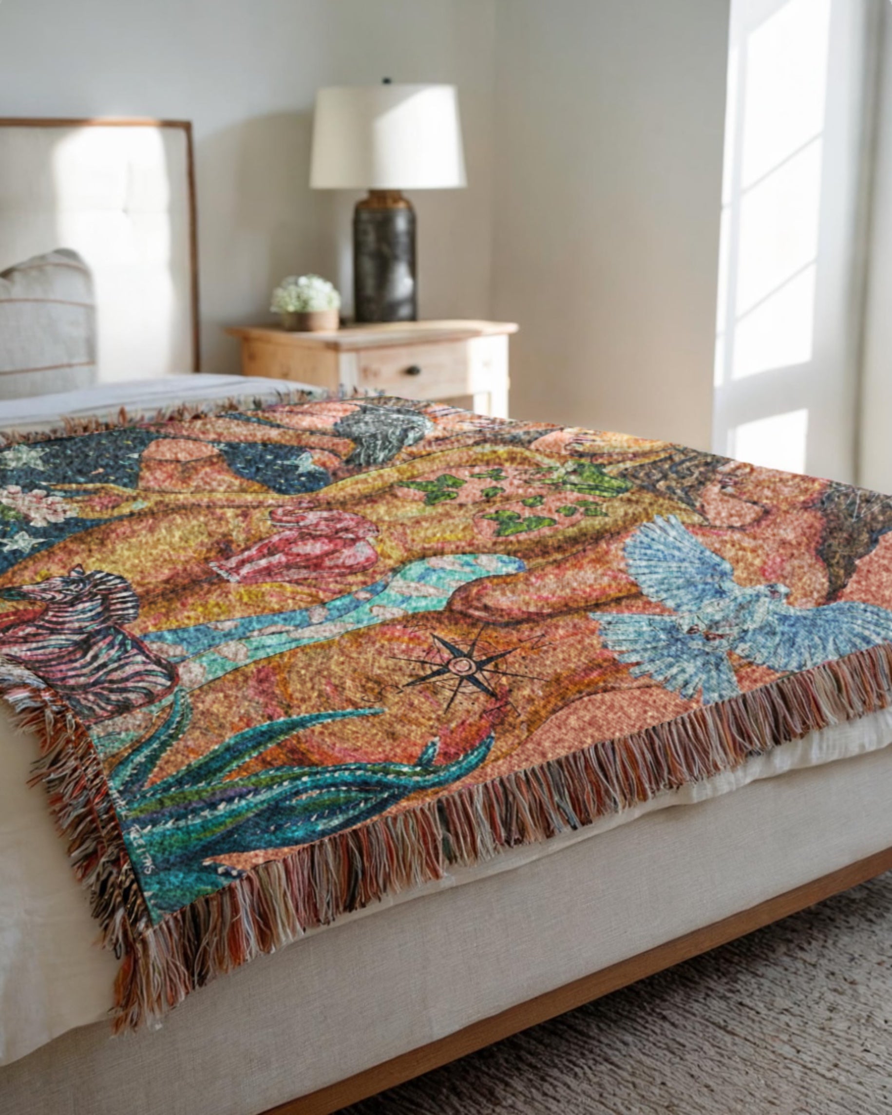 Past, Present & Future Woven Blanket Tapestry